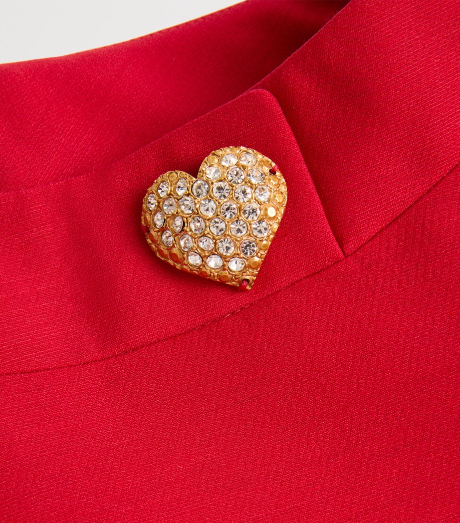 Wool-Silk Embellished Mini Dress R9M Image 7