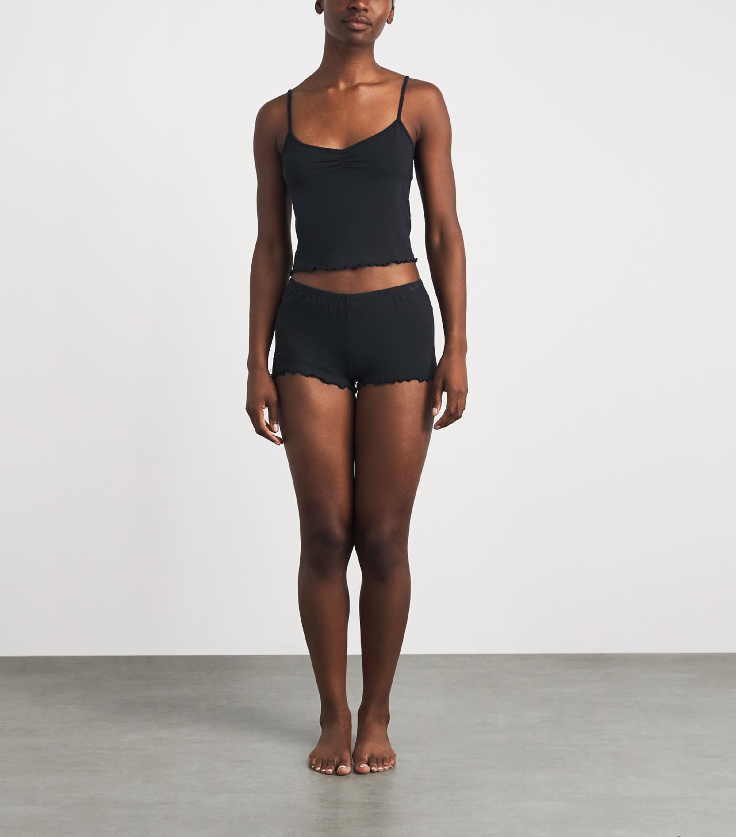 Skims Womens Sleep Cami Short Pyjama Set Onyx Image 2