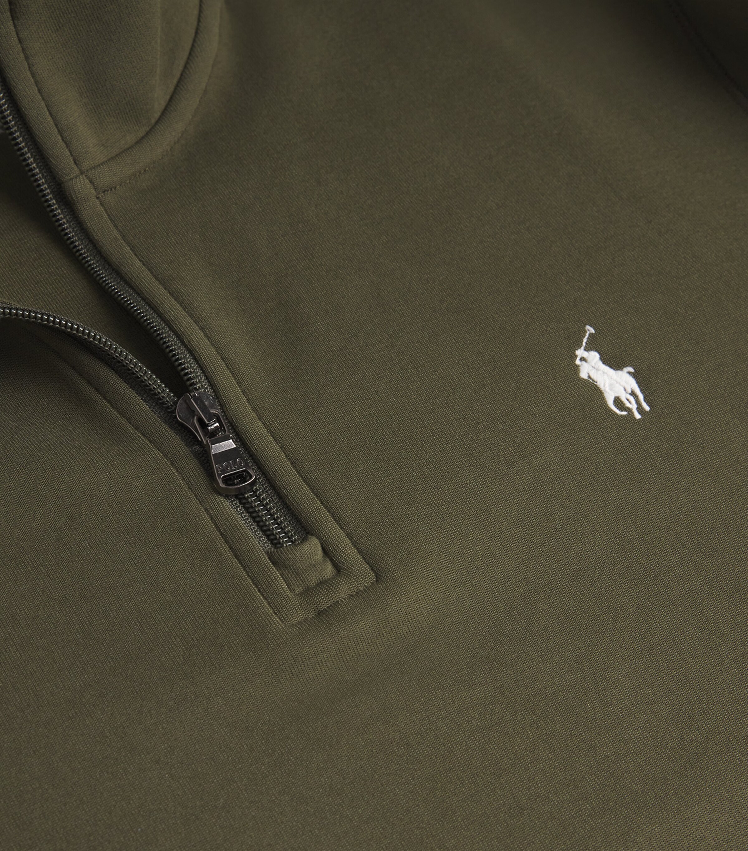 Polo Ralph Lauren Mens Cotton-Blend Quarter-Zip Sweatshirt Green Image 5