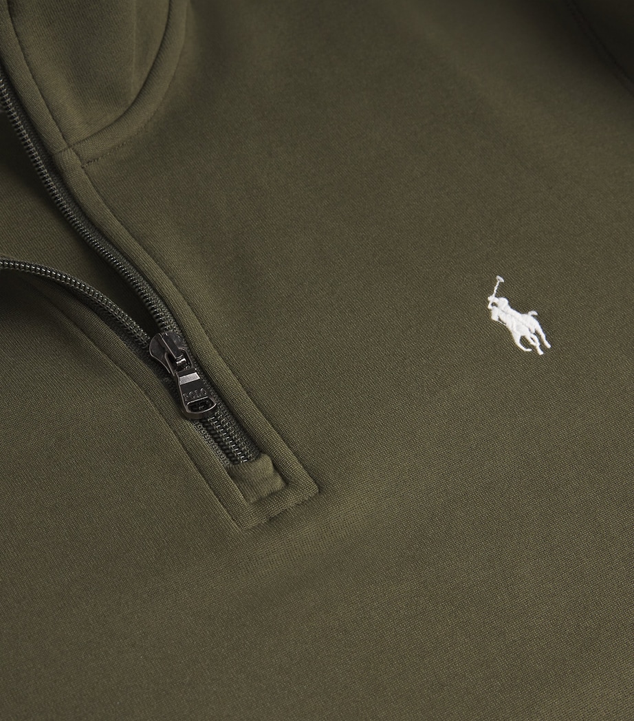 Polo Ralph Lauren Mens Cotton-Blend Quarter-Zip Sweatshirt Green Image 5
