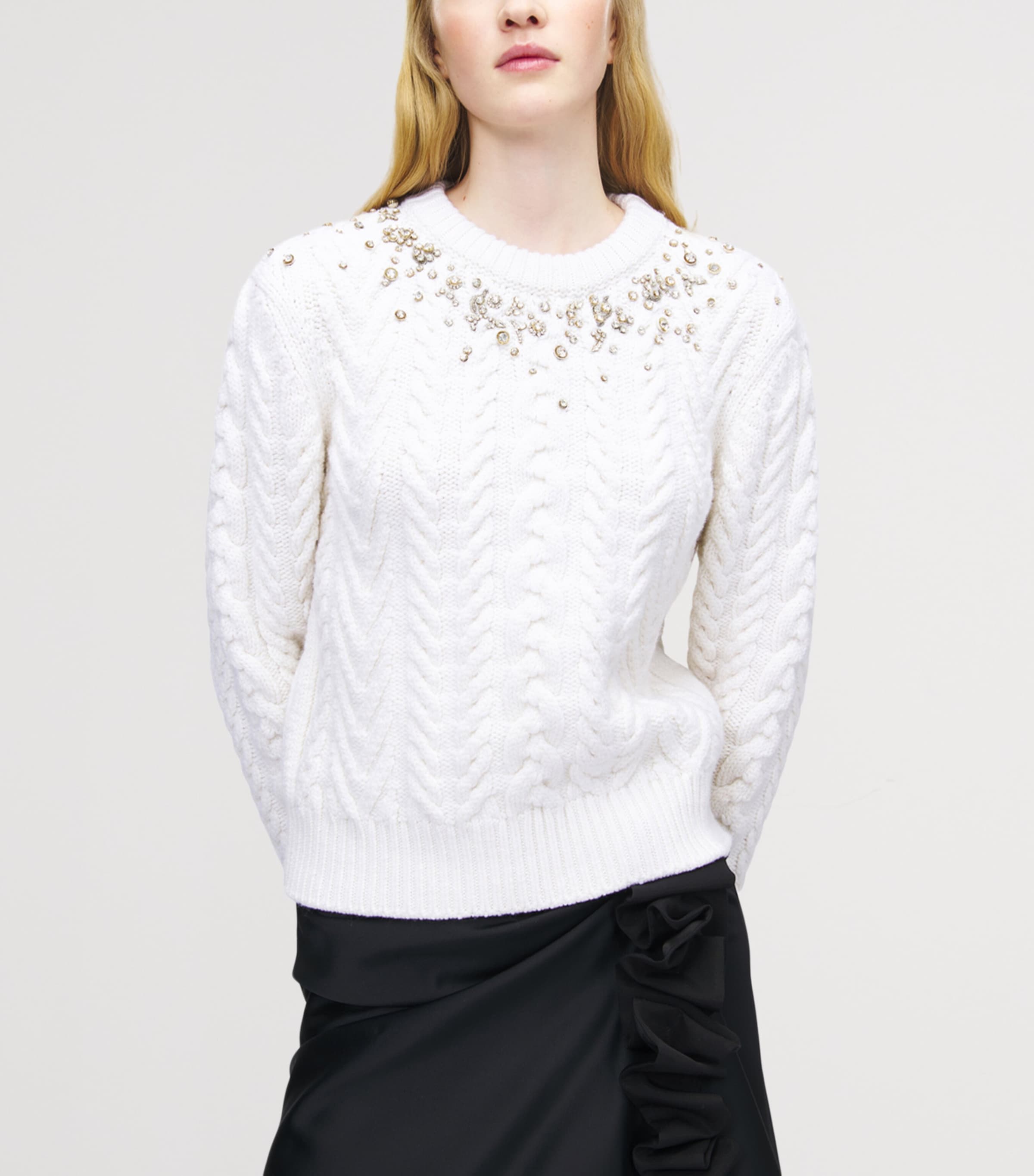 Wool-Cashmere Embellished Sweater 9006 Image 5