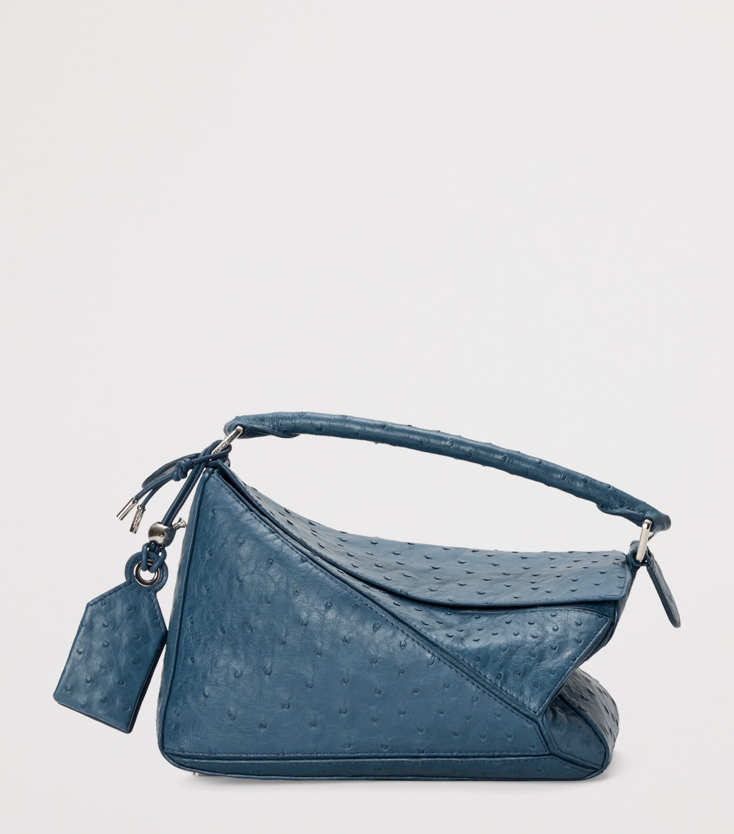 Small Leather Puzzle Top-Handle Bag DENIM Image 2