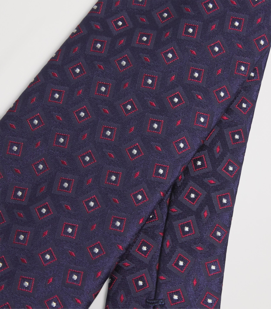 Silk Geometric Jacquard Tie FB159 Image 3