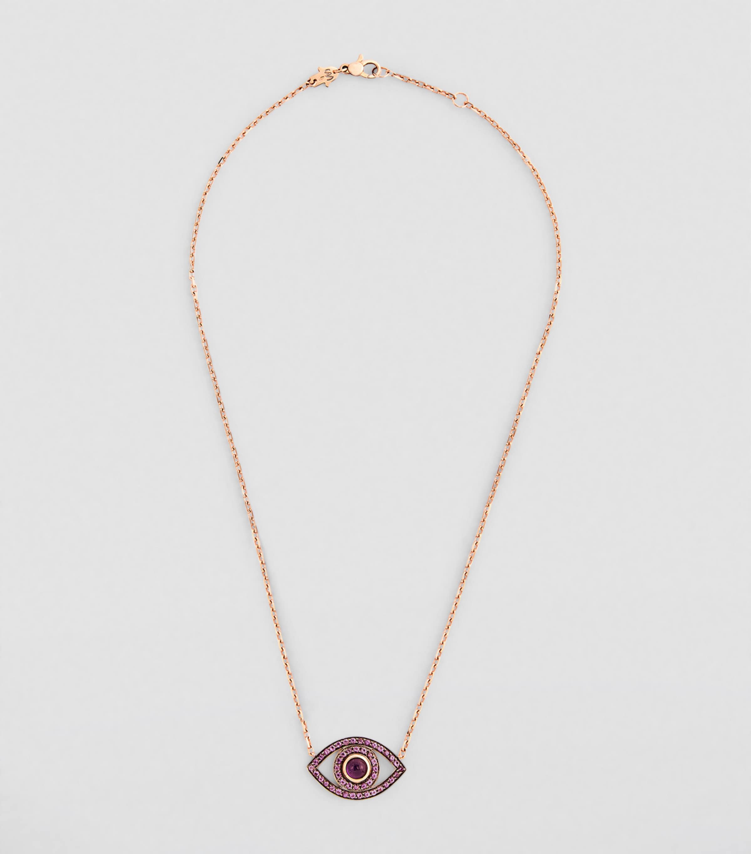 Netali Nissim Rose Gold, Amethyst and Quartz Protected Necklace Rose Gold Image 2