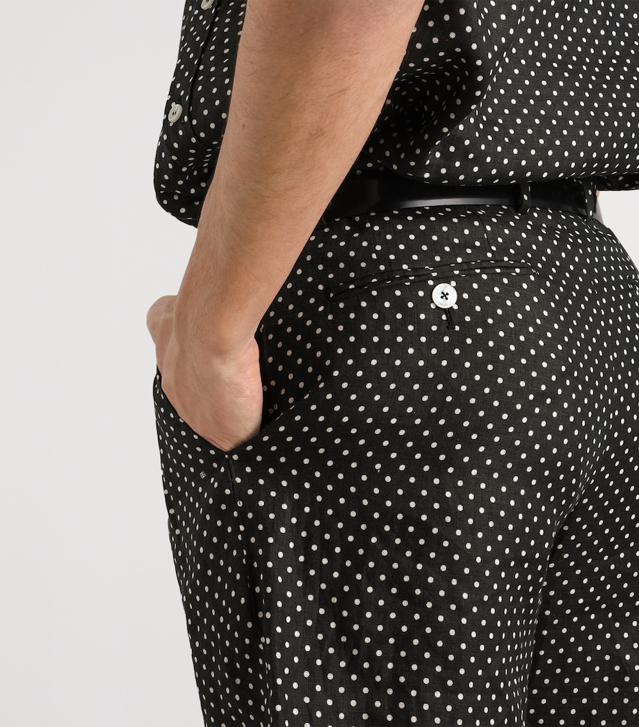 Dolce&Gabbana Mens Linen Polka Dot Shorts Pois Piccolo F Image 5