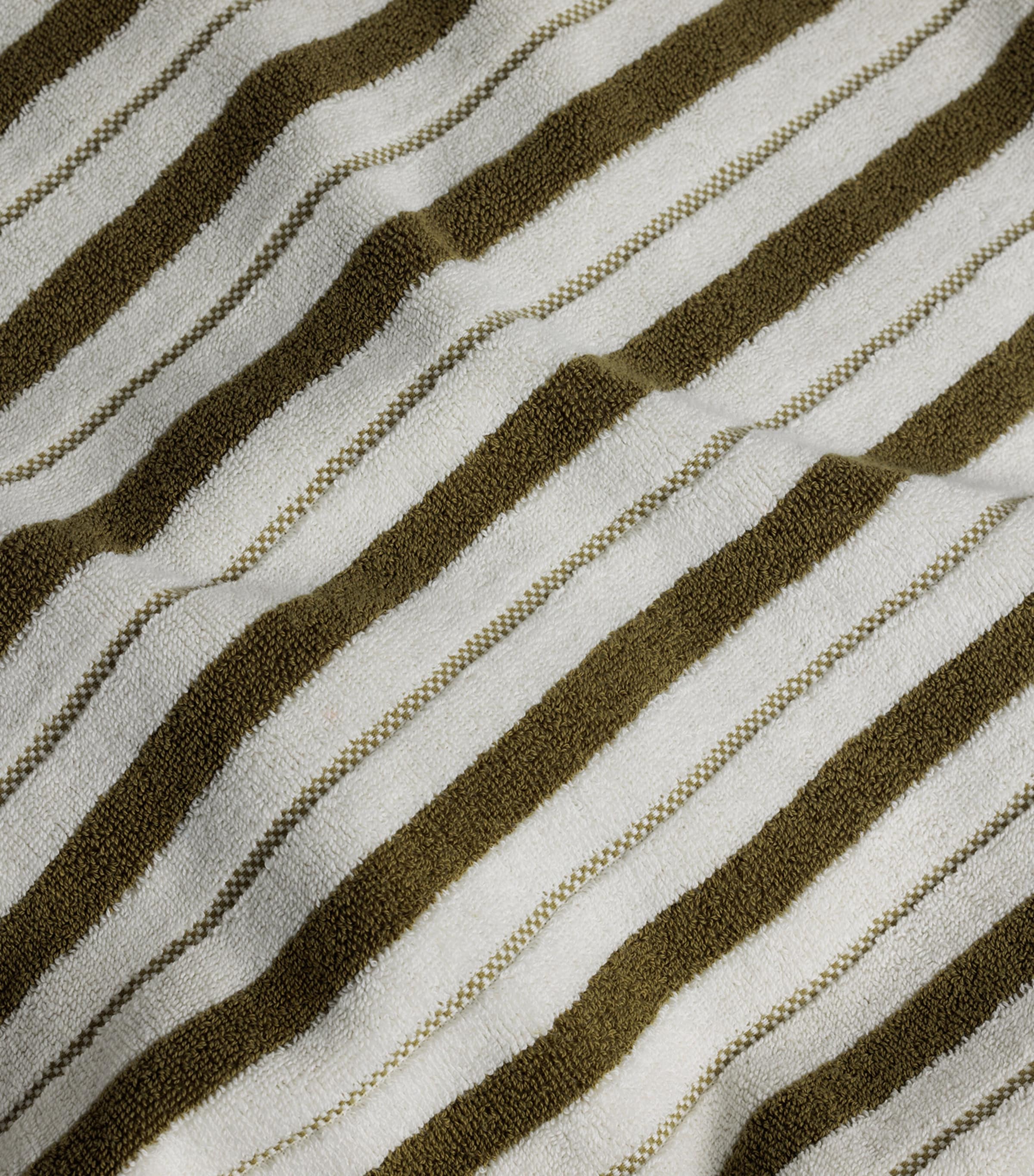 Organic Cotton Franklin Bath Towel (70cm x 140cm) CAPER / CHALK Image 5