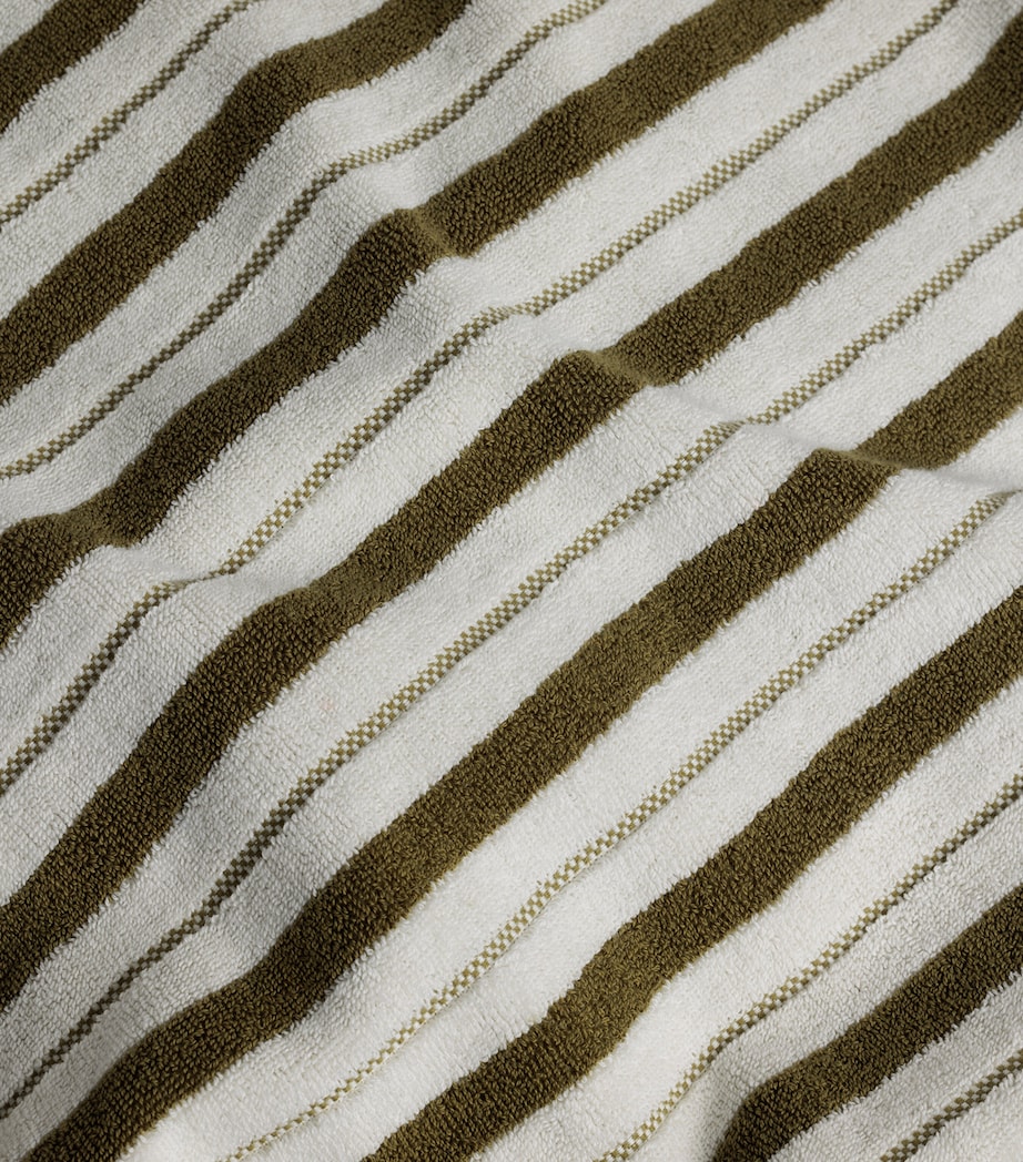 Organic Cotton Franklin Bath Towel (70cm x 140cm) CAPER / CHALK Image 5