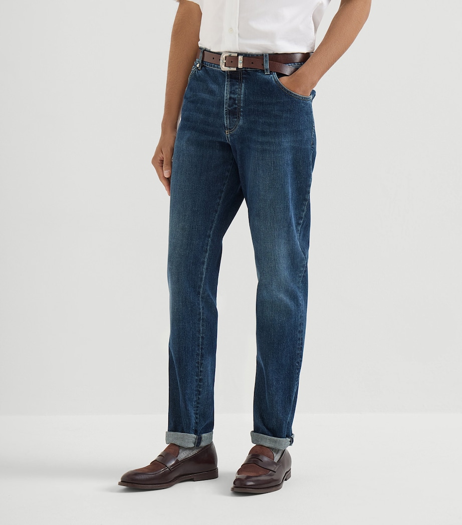 Brunello Cucinelli Mens Comfort Denim Straight Jeans Image 4