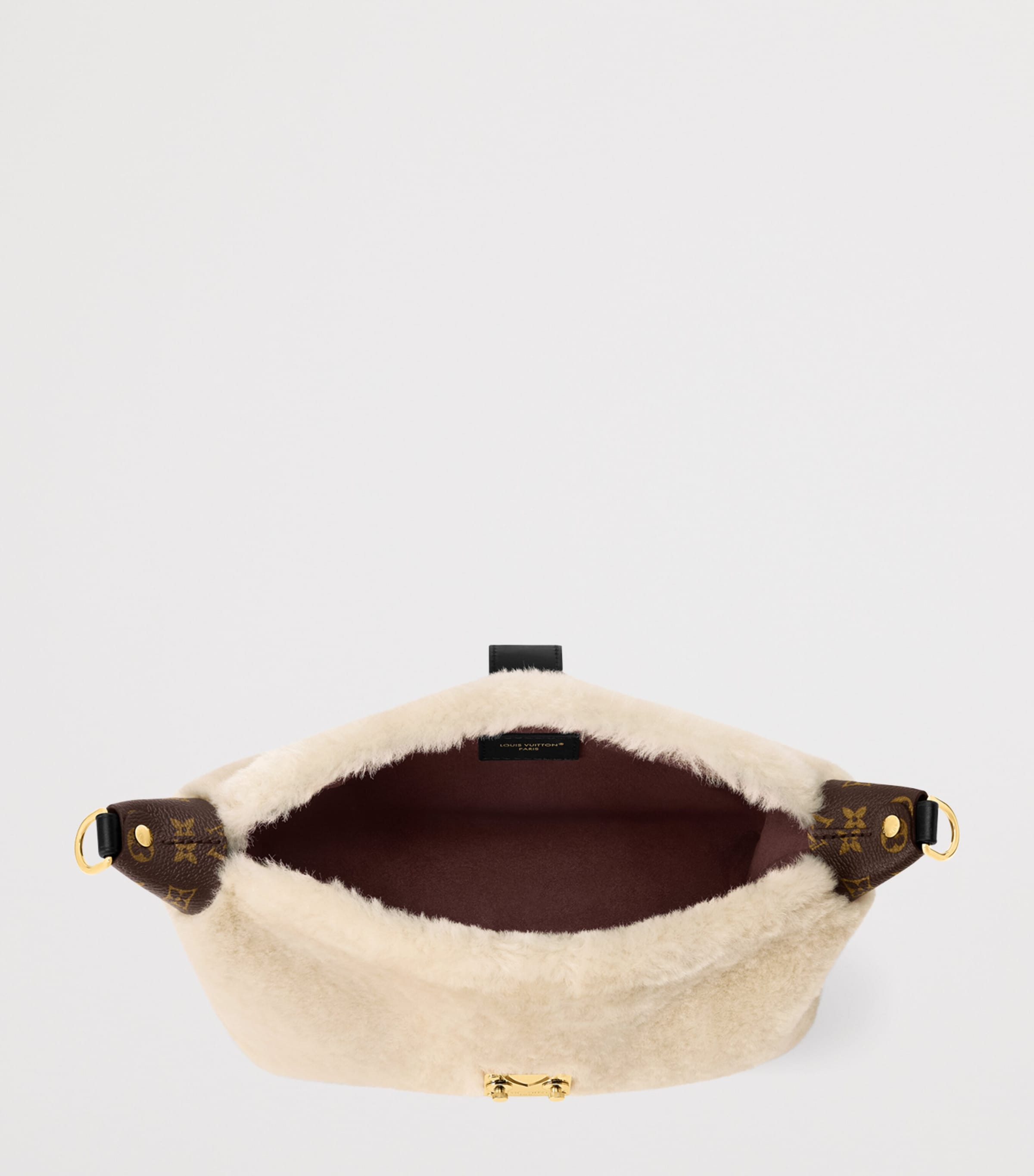 Shearling Mia Pochette Shoulder Bag CREAM Image 5