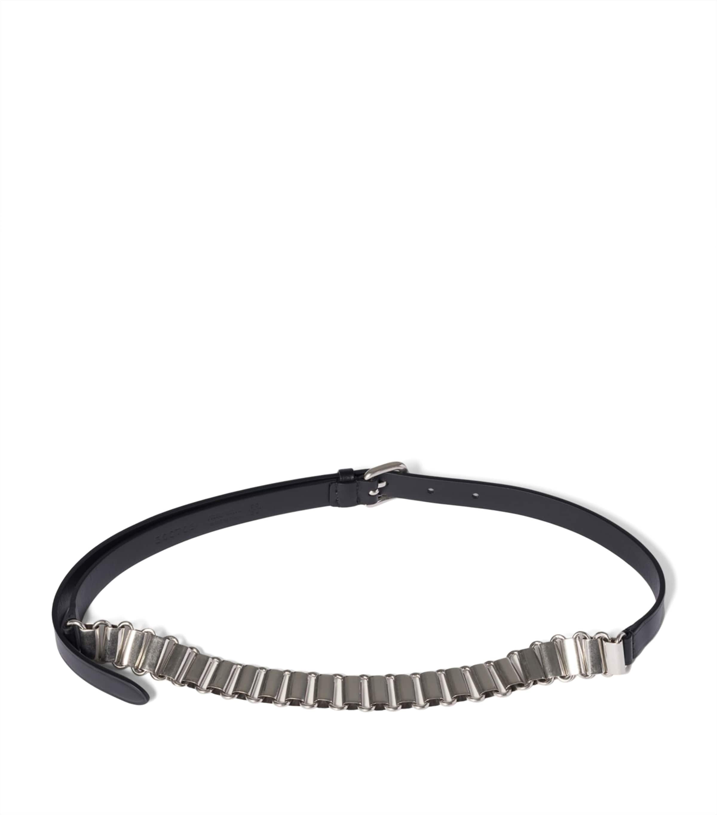 Miu Miu Calfskin Chain-Detail Belt Image 1