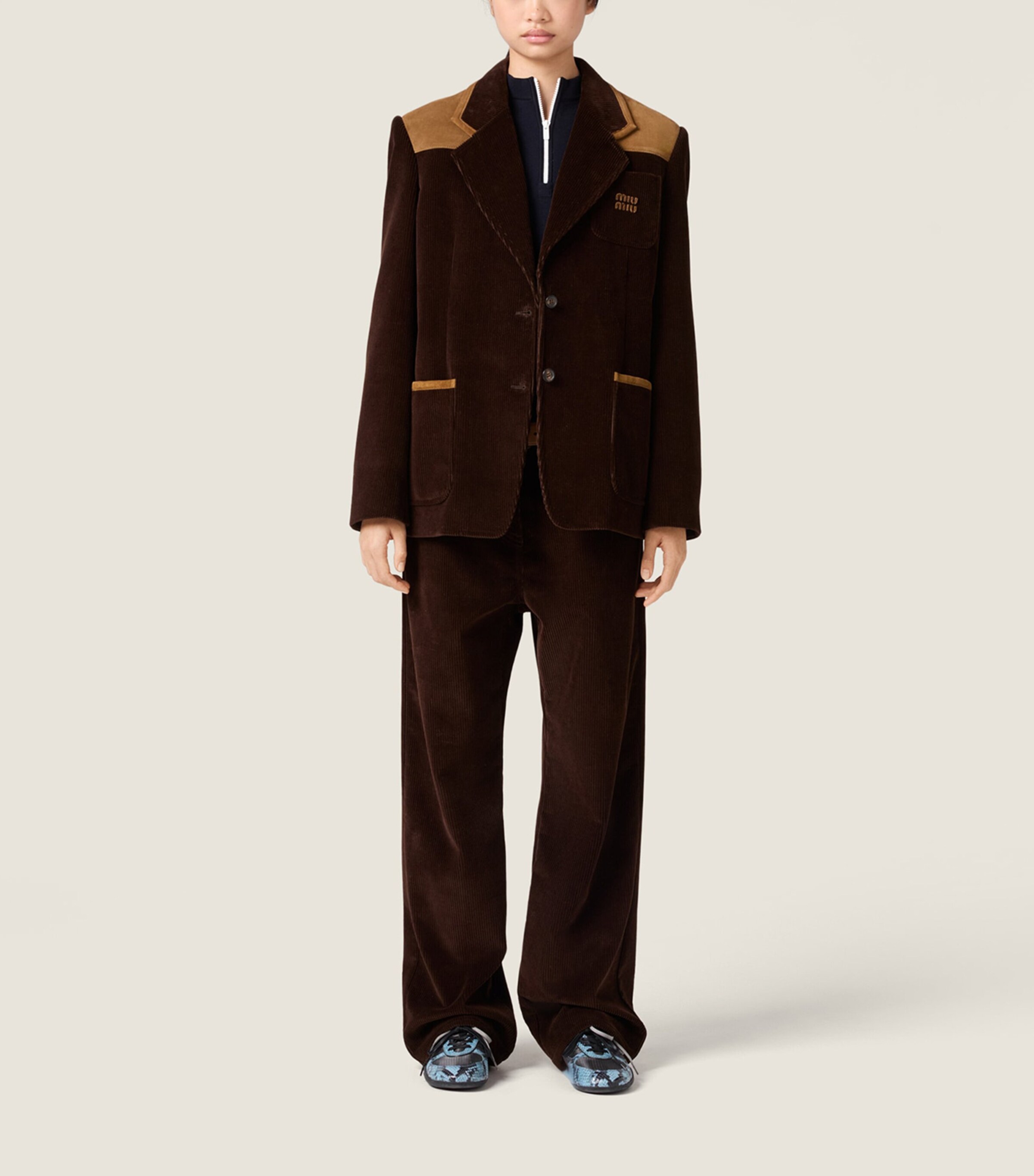 Miu Miu Womens Corduroy Blazer Image 2