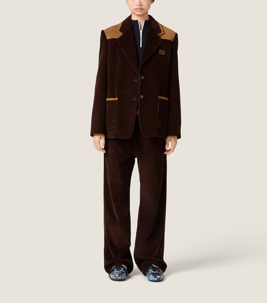 Miu Miu Womens Corduroy Blazer Image 2