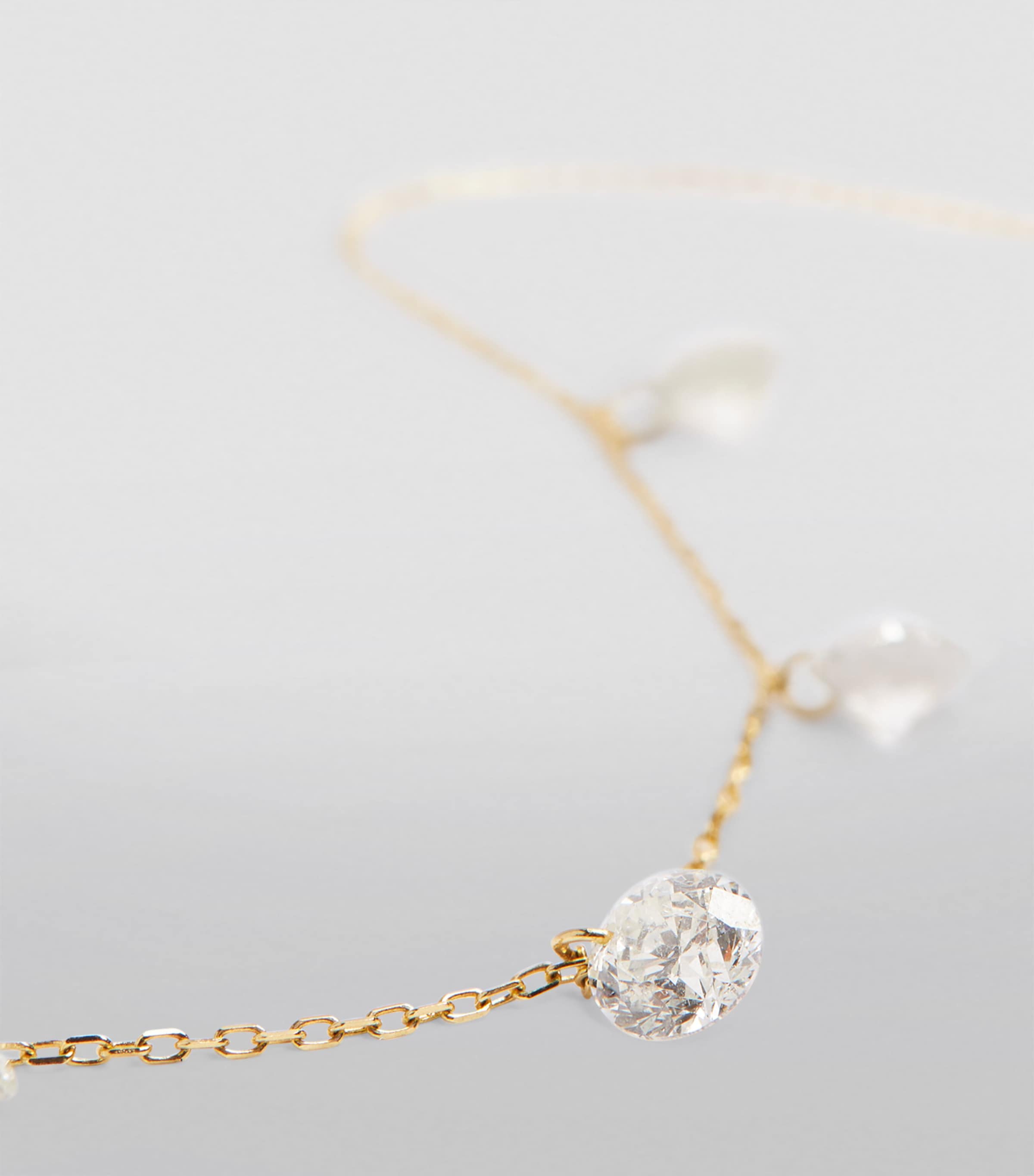 Yellow Gold and Diamond 5-Stone Danaé Necklace GOLD Image 6
