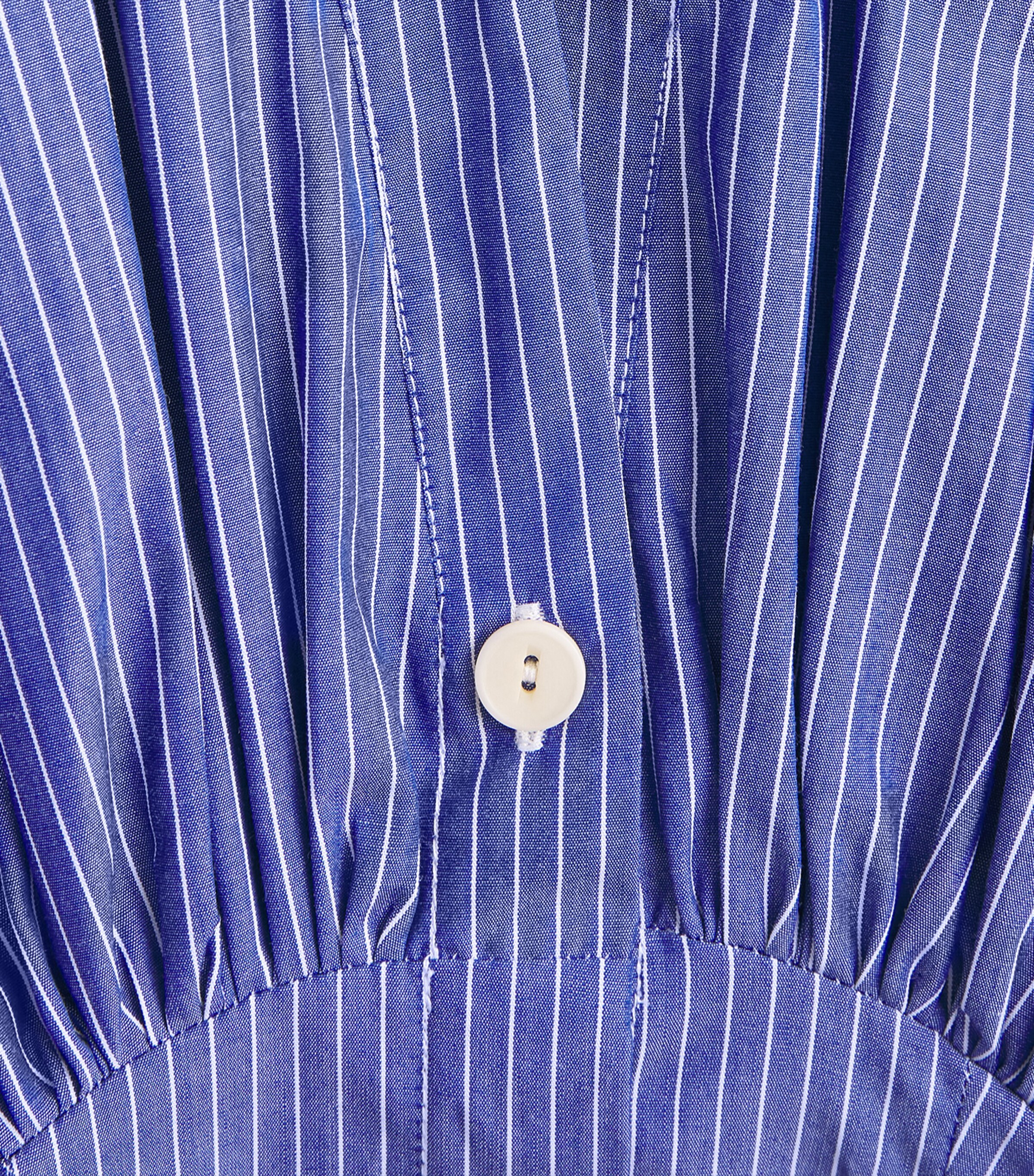 Palmer//Harding Womens Draped Resilient Shirt Blu Blu Cttn Pn Strp Image 6