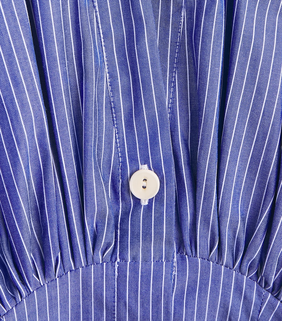 Palmer//Harding Womens Draped Resilient Shirt Blu Blu Cttn Pn Strp Image 6