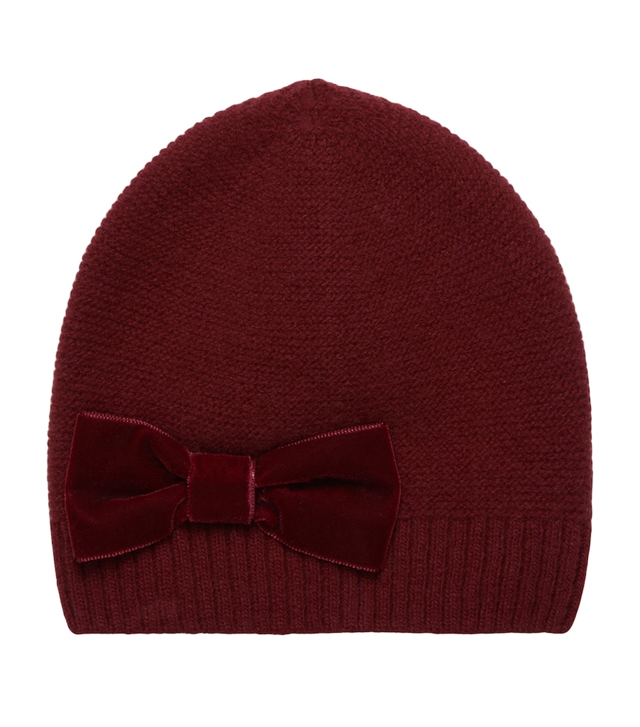 Trotters Wool-Blend Bow Hat Burgundy Image 1