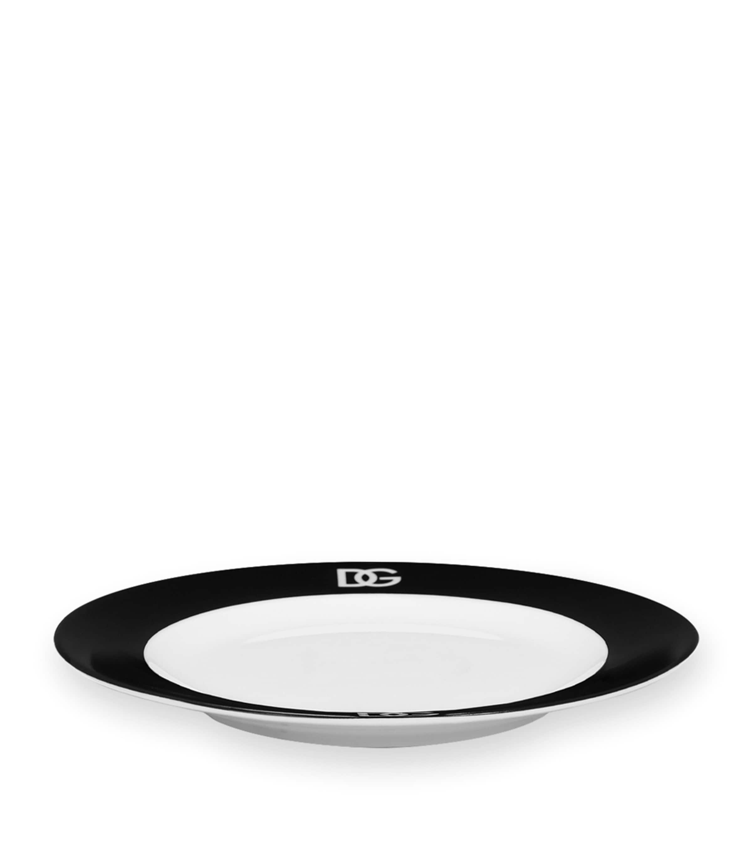 Set of 2 DG Millenials Logo Plates (19cm) U0009 BIANCO/NERO Image 3