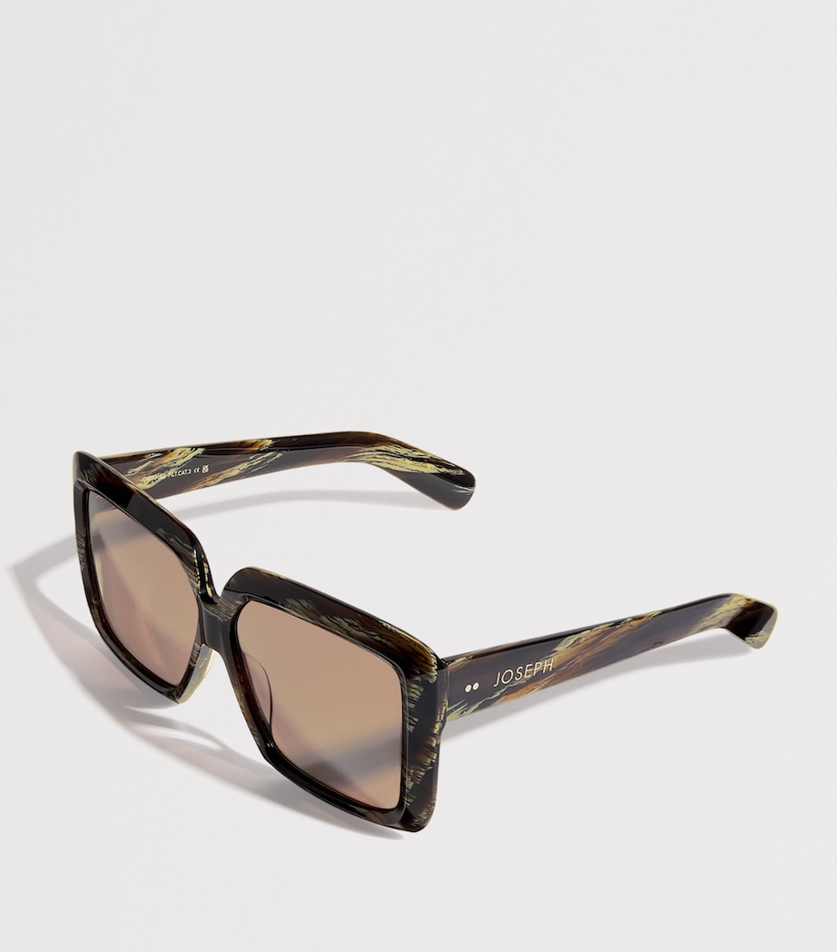 Tortoiseshell Square Sunglasses EBONY Image 2