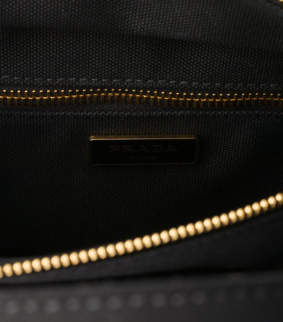 Prada Small Wicker Tote Bag Neutral Image 6
