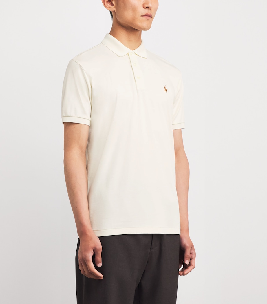 Cotton Custom Slim-Fit Polo Shirt PALE CREAM Image 3