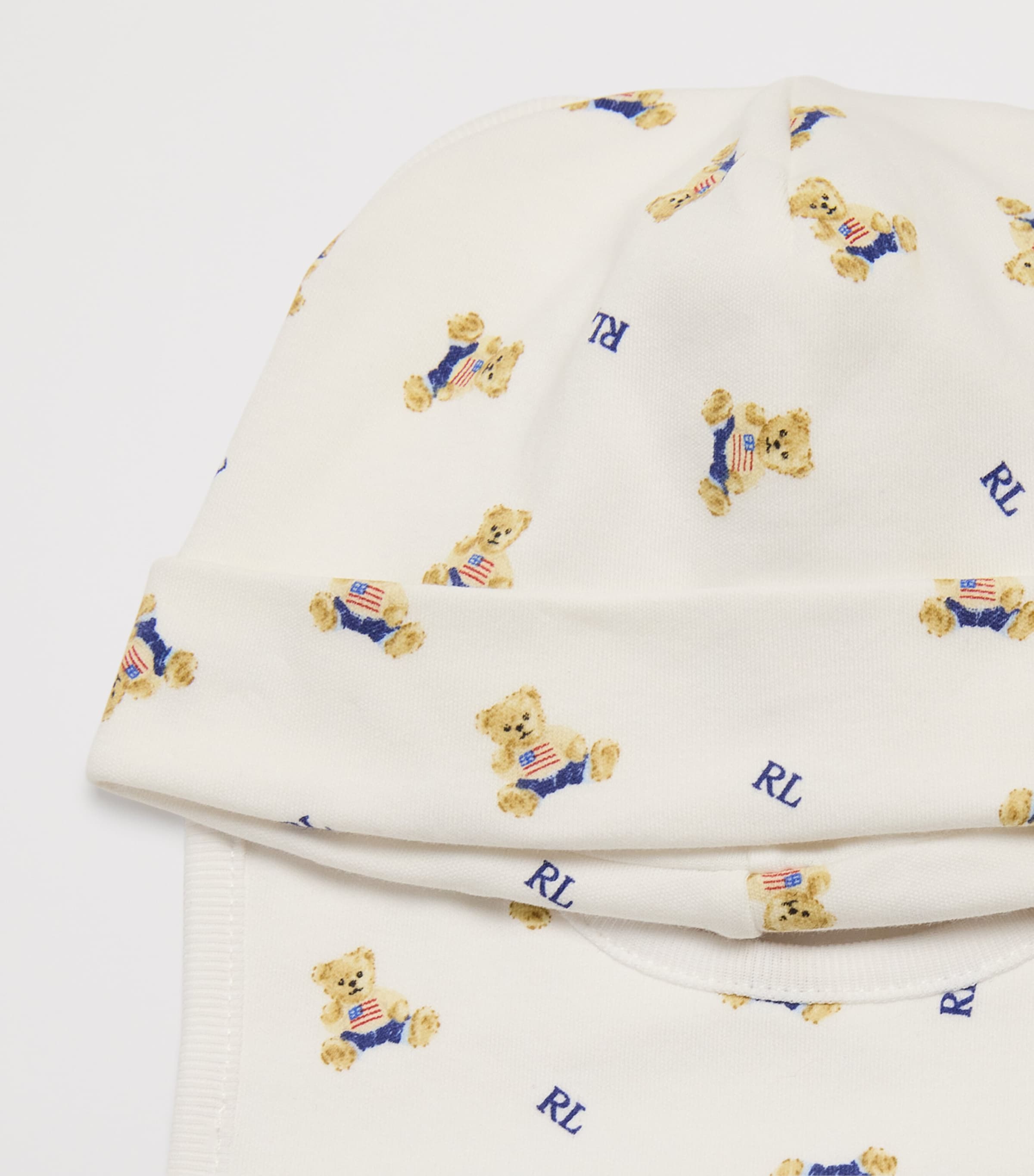 Polo Bear Bodysuit, Hat and Bib Gift Set (3-9 Months) WHITE MU Image 4