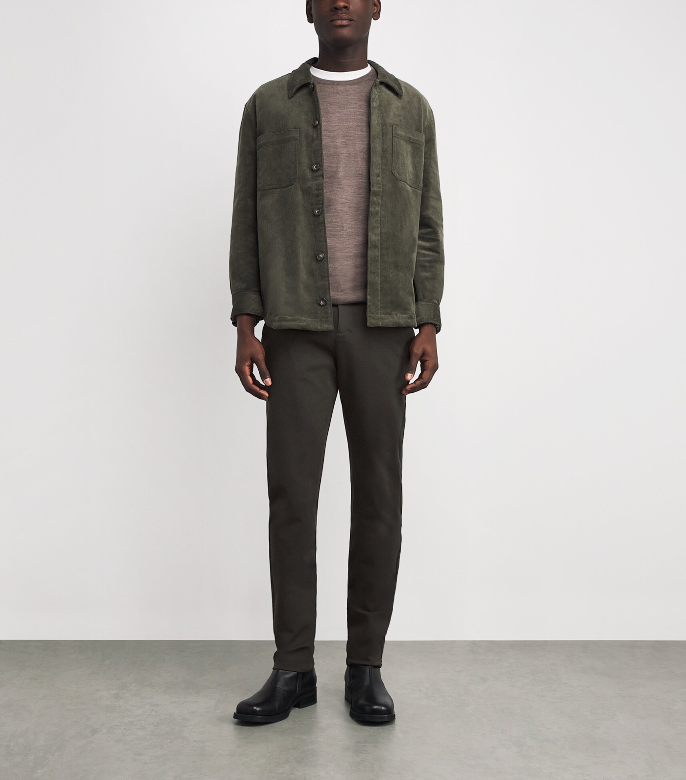 PAIGE Mens Stafford Trousers Pine Needle Image 2