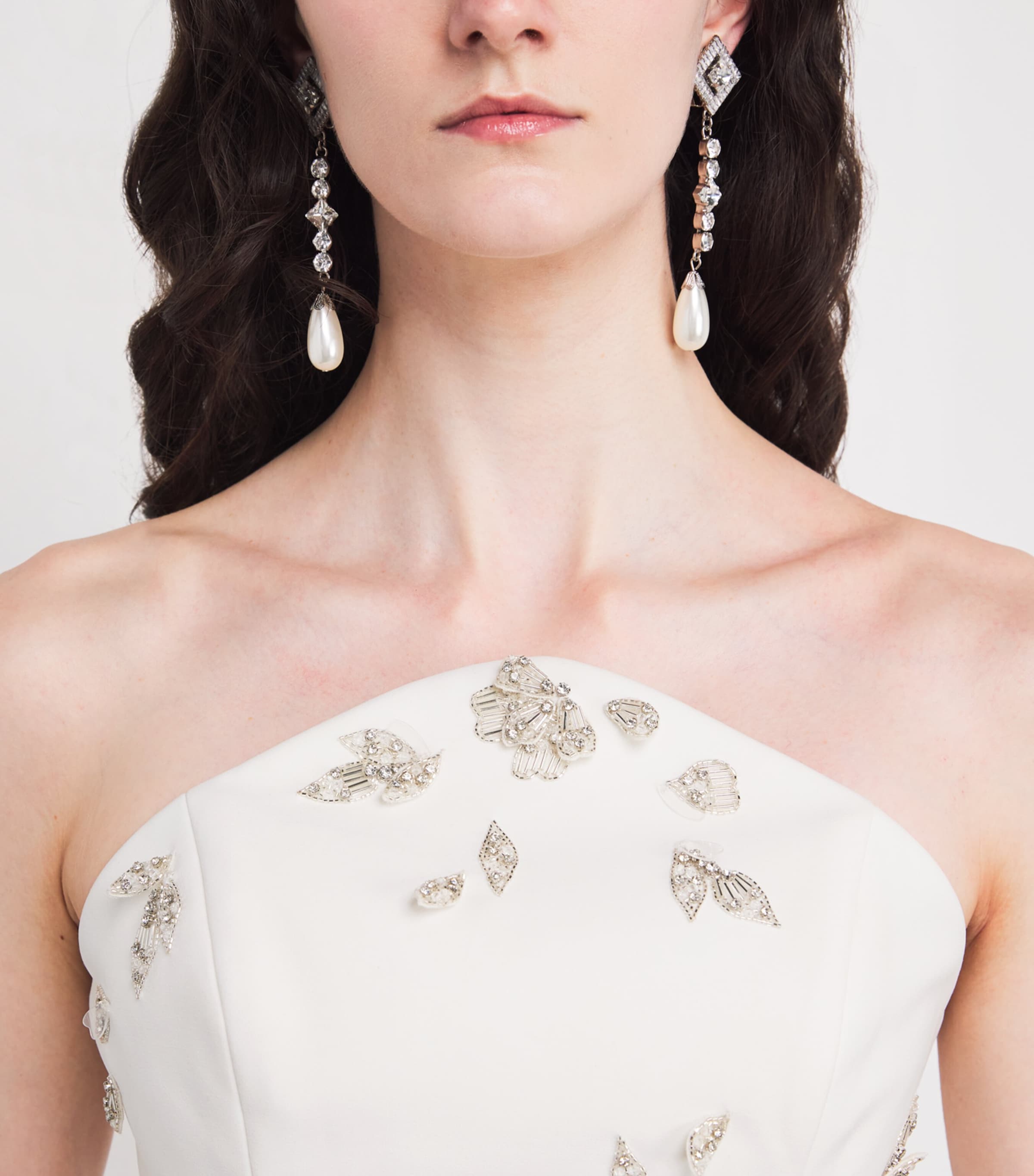 SABINA BILENKO Womens Embellished Eliana Gown White Image 4