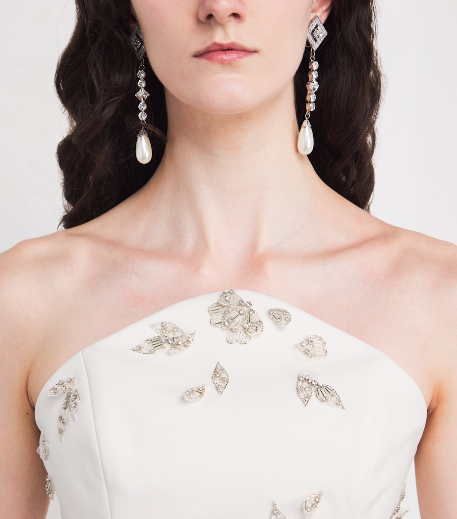 SABINA BILENKO Womens Embellished Eliana Gown White Image 4