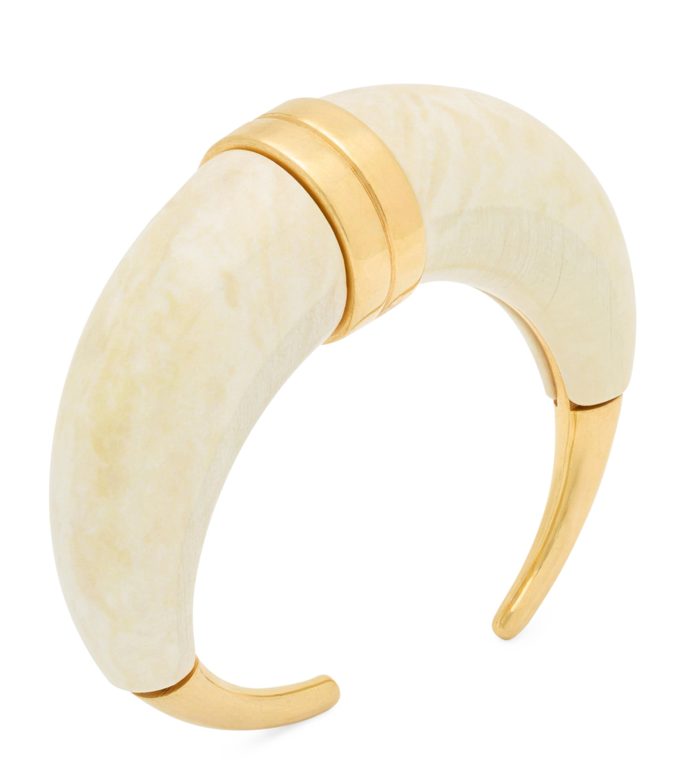 Saint Laurent Horn Bangle In Metallic