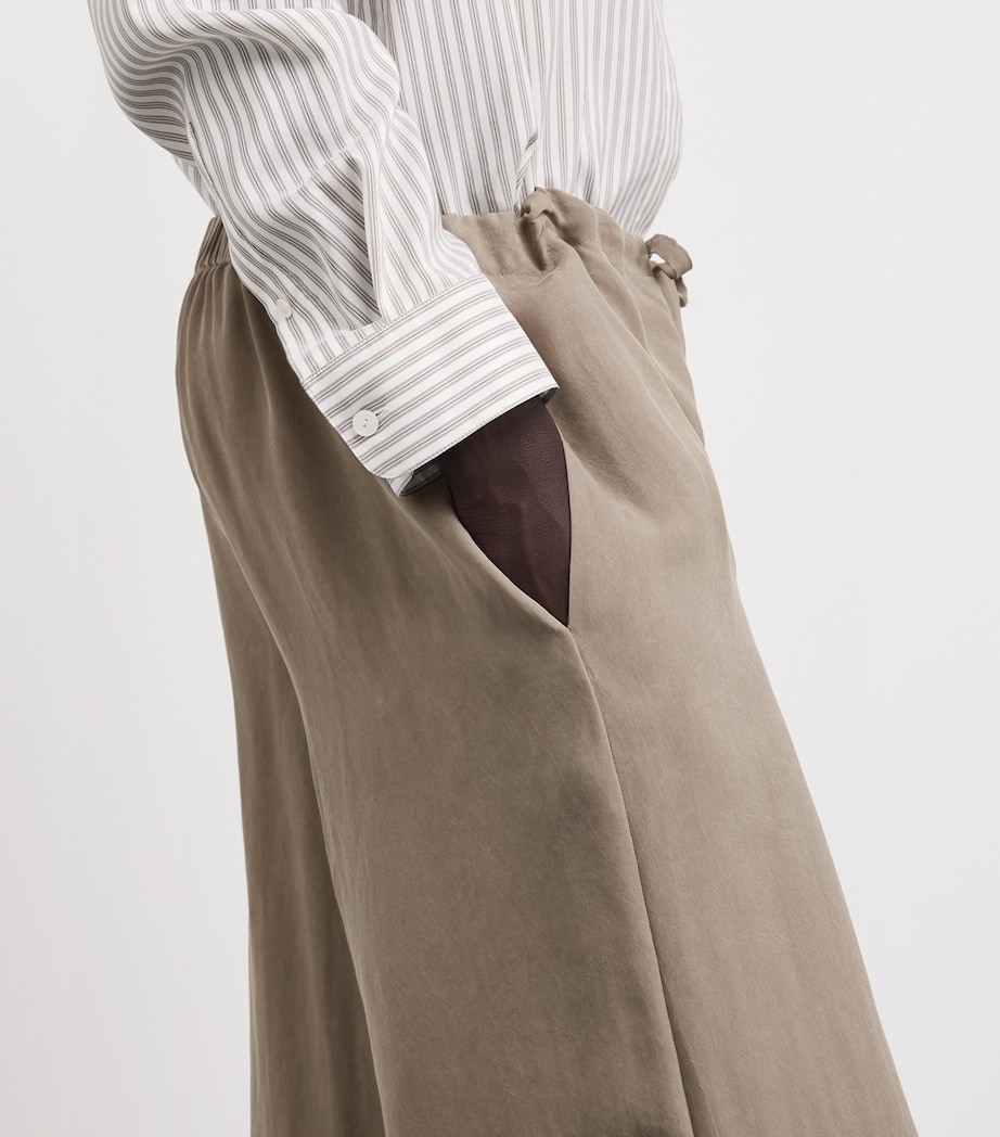 Enea Toile Wide-Leg Trousers TAUPE Image 5