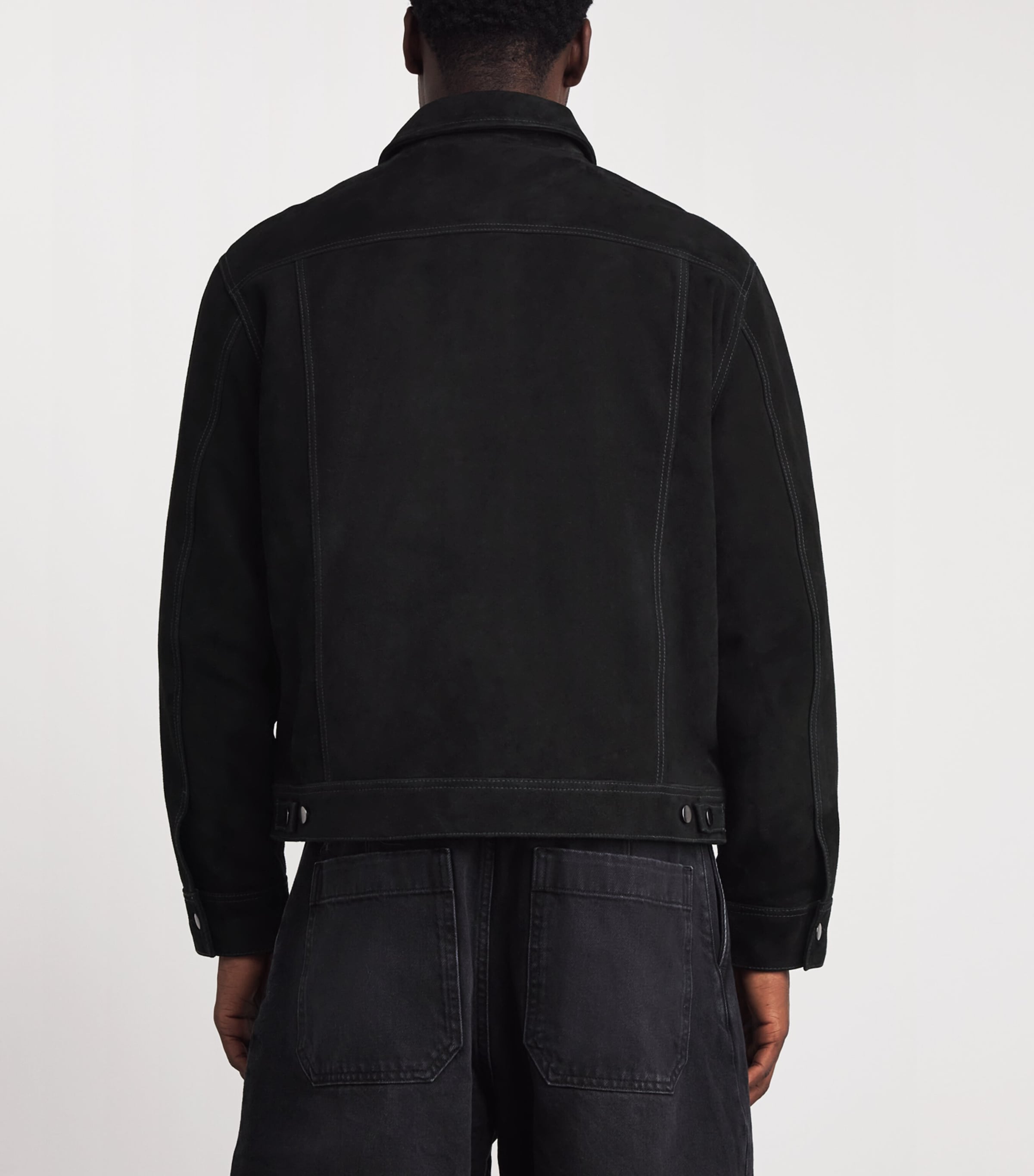 x Aaron Levine Suede Boston Jacket BLACK Image 4
