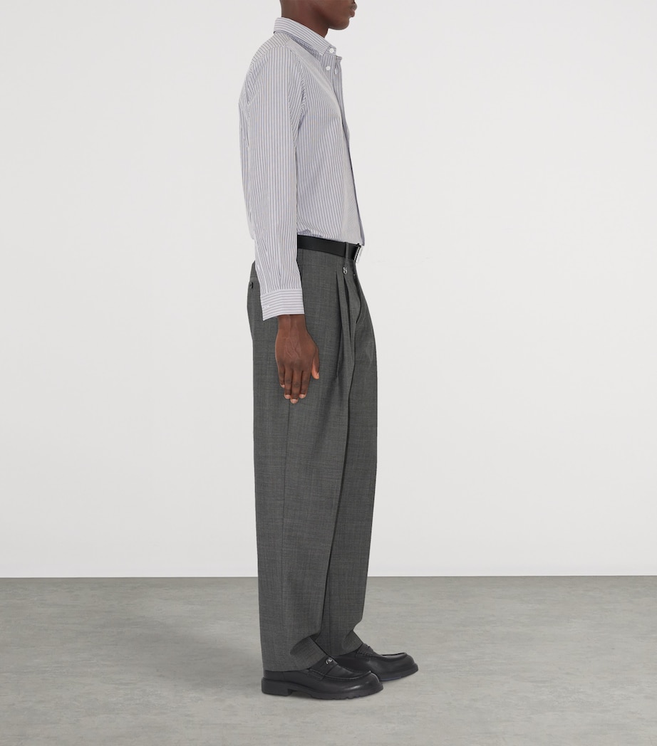 Cotton Stripe Shirt BLACK/WHITE STRIPE Image 3