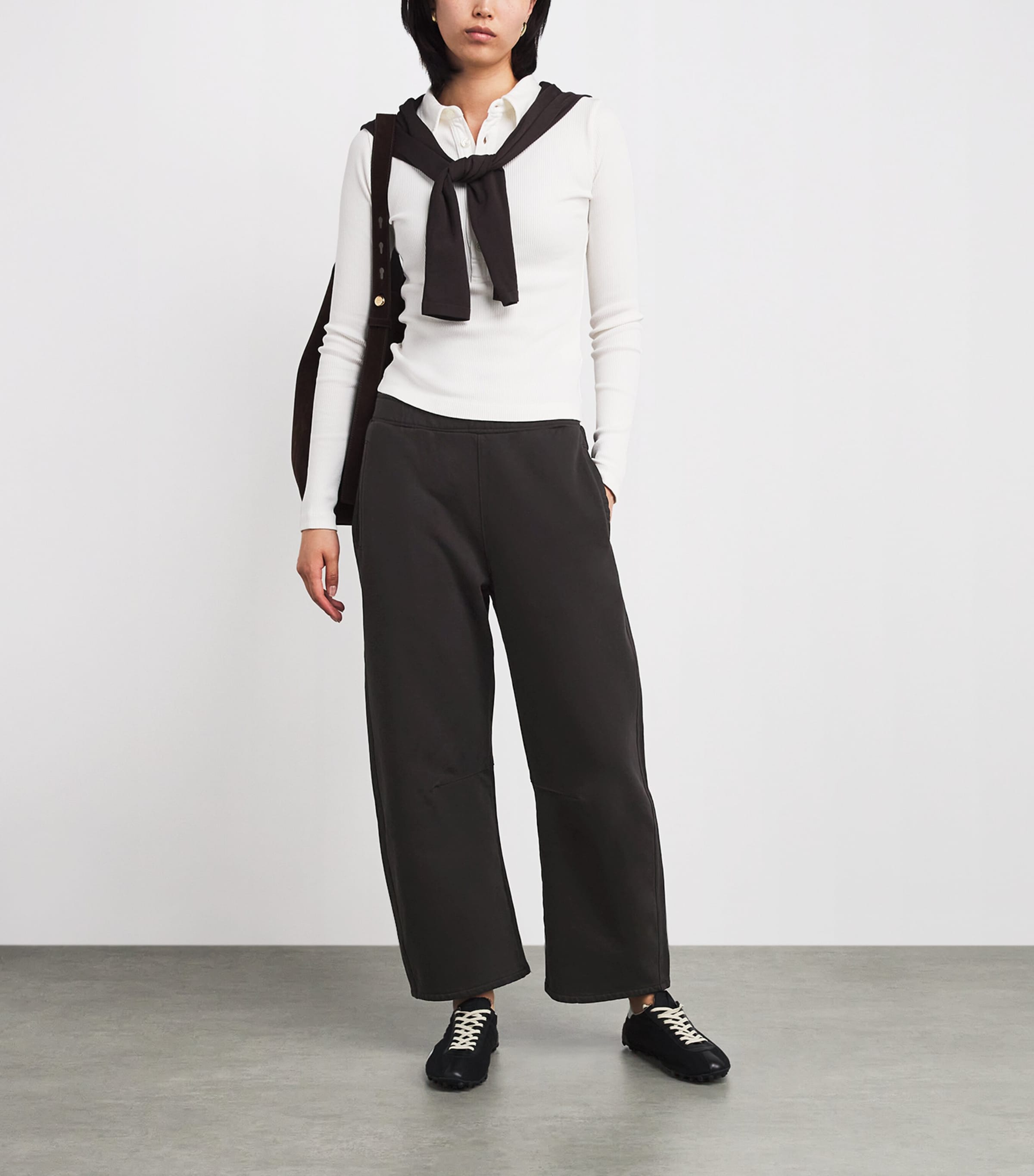 Cotton Miro Barrel Sweatpants CHOCOLATE Image 2