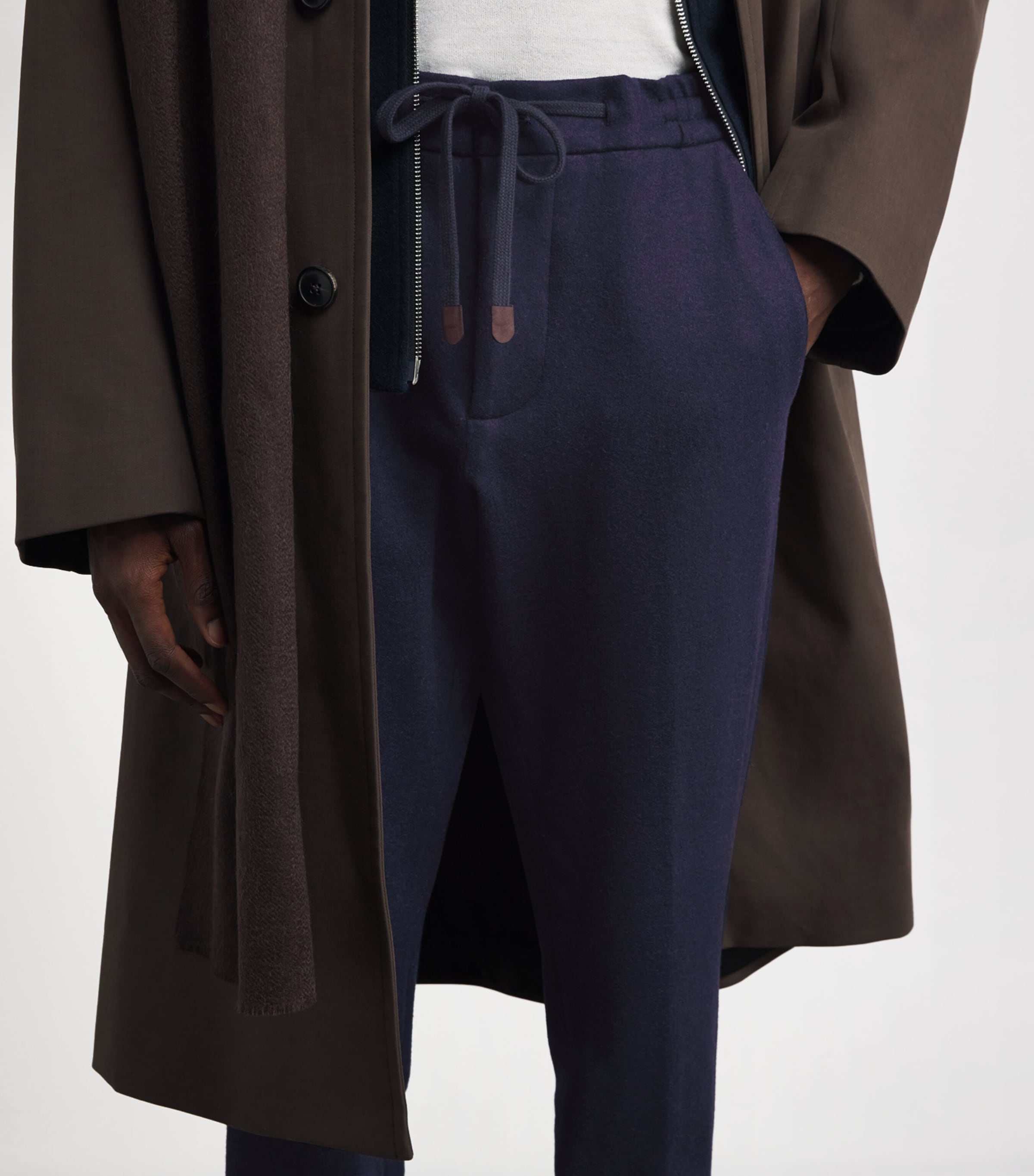 Marco Pescarolo Mens Cashmere Sweatpants Navy Image 6