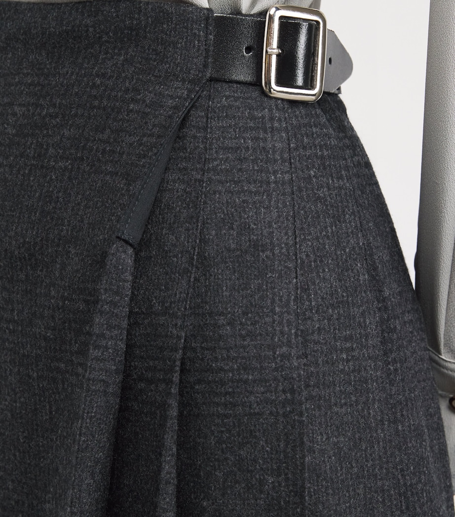 x Le Kilt Wool-Cashmere Tailored Mini Skirt RU7750 CHARCOAL GREY Image 6