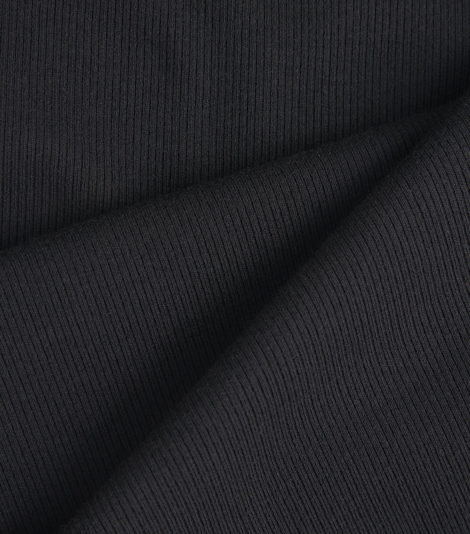 ÉTERNE Womens Ribbed Tank Top Black Image 6