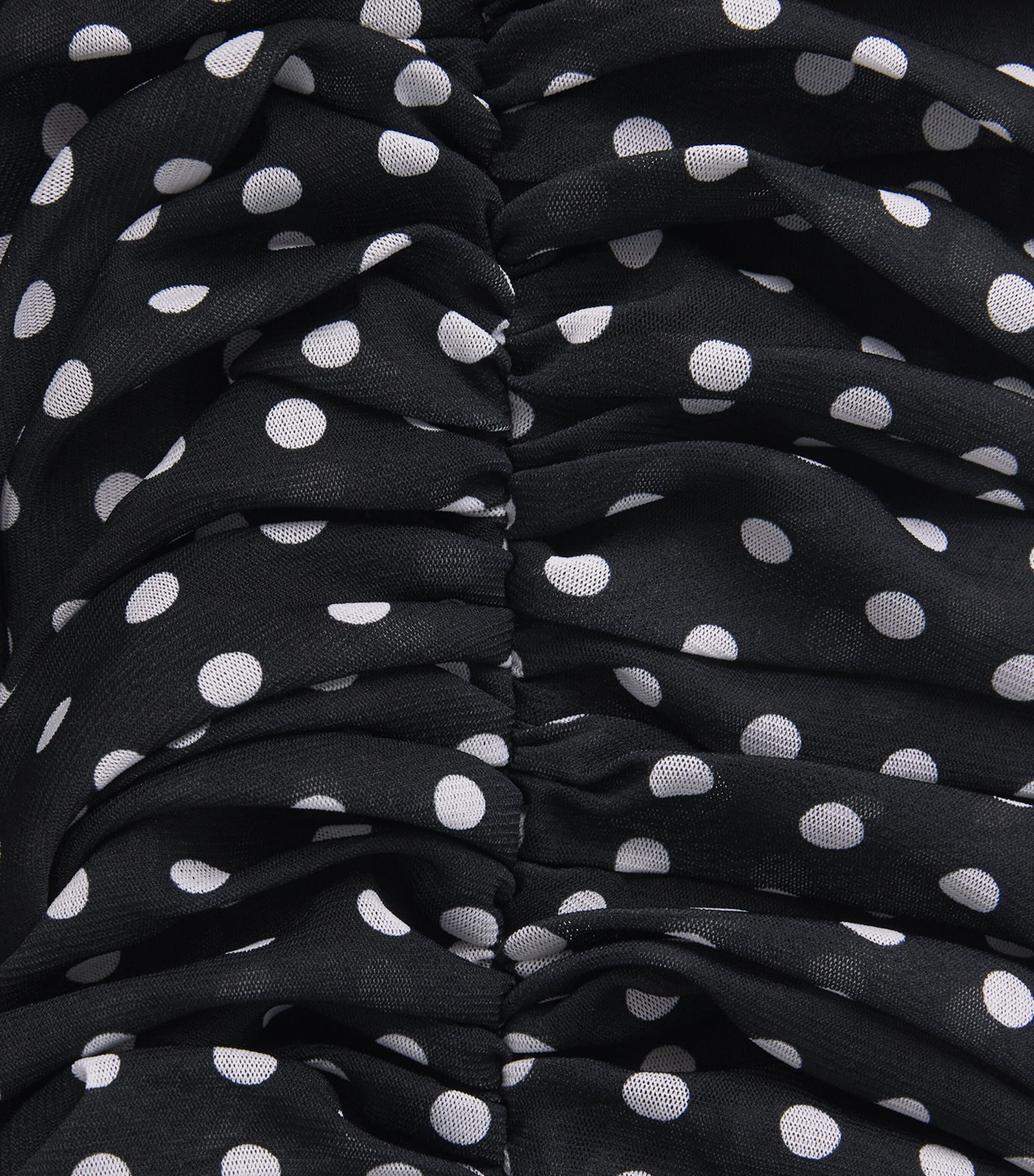 Patou Womens Polka-Dot Asymmetric Mini Dress Nghtblue Plkadt Image 6