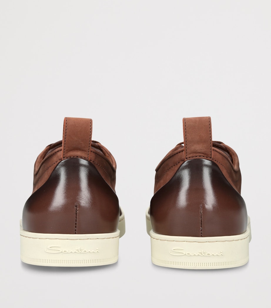 Santoni Leather Montecarlo Sneakers Brown Image 2
