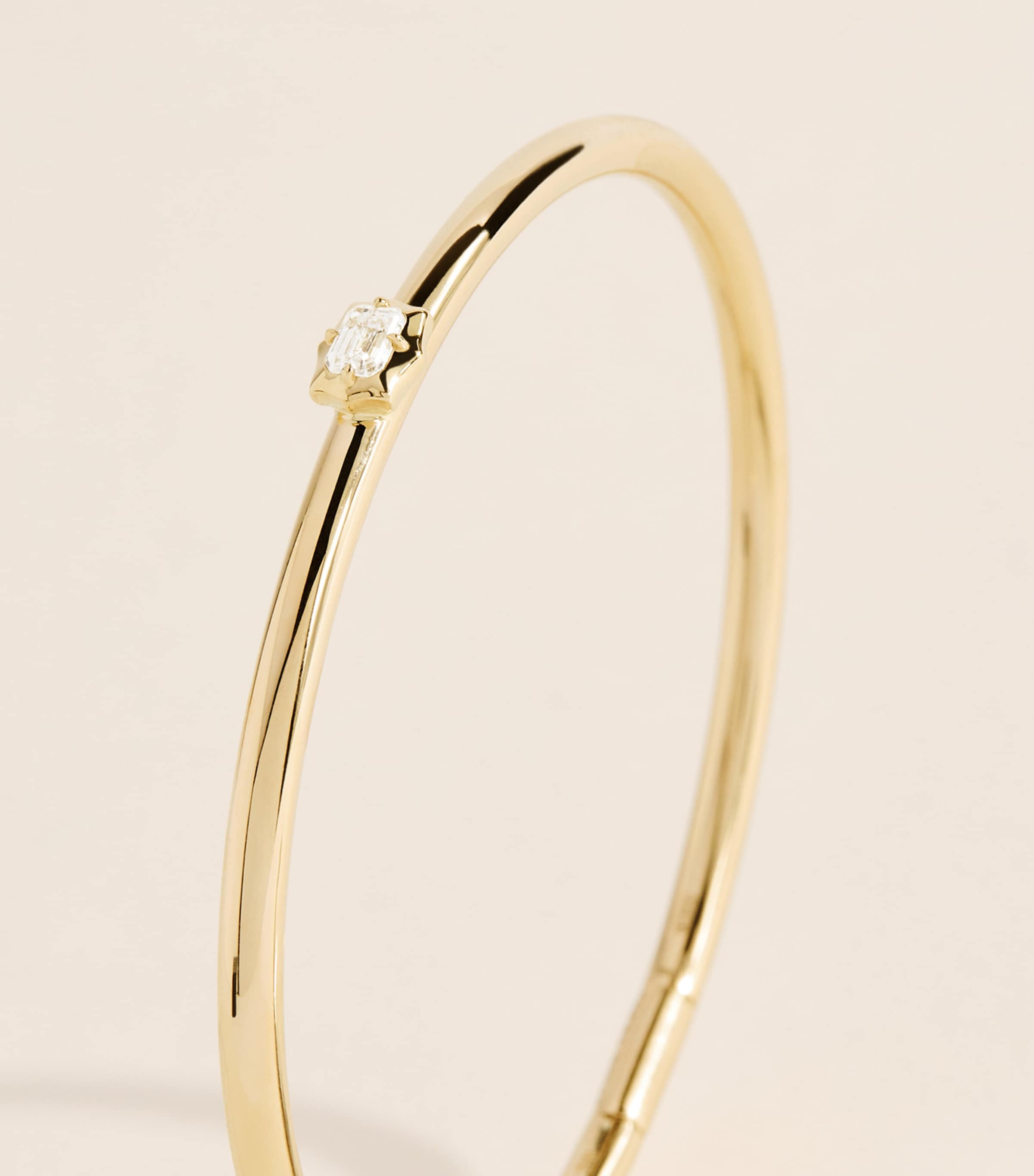 Jade Trau Yellow Gold and Diamond Vanguard Plié Bangle Yellow Gold Image 3