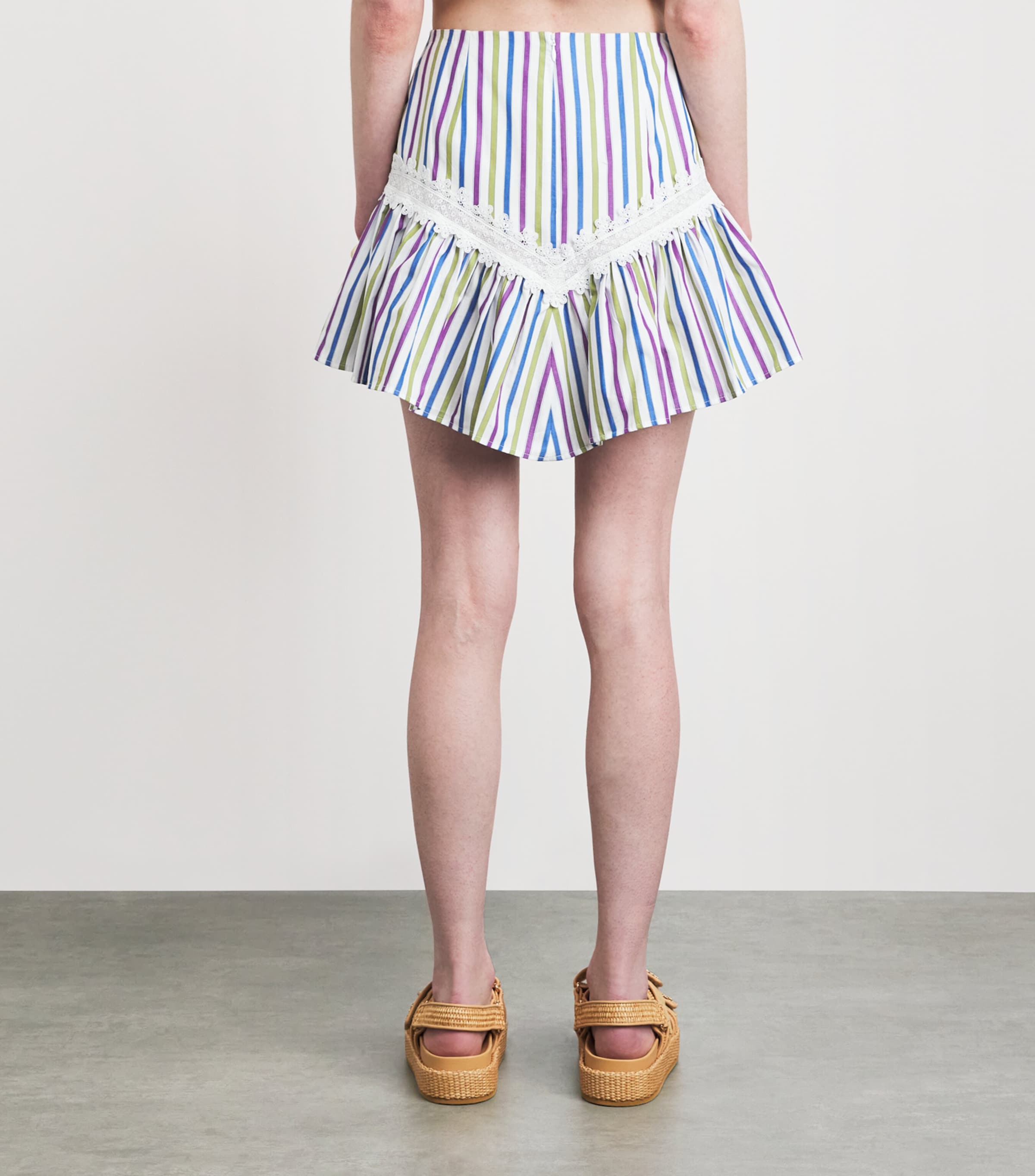 Claudie Pierlot Womens Cotton Mini Skirt Multicolored Image 5