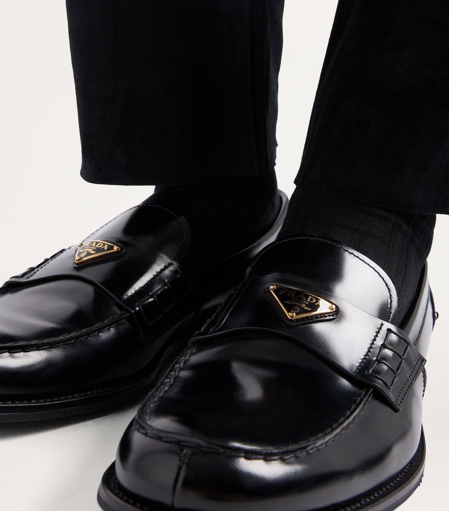 Brushed Leather Loafers F0002 Image 6