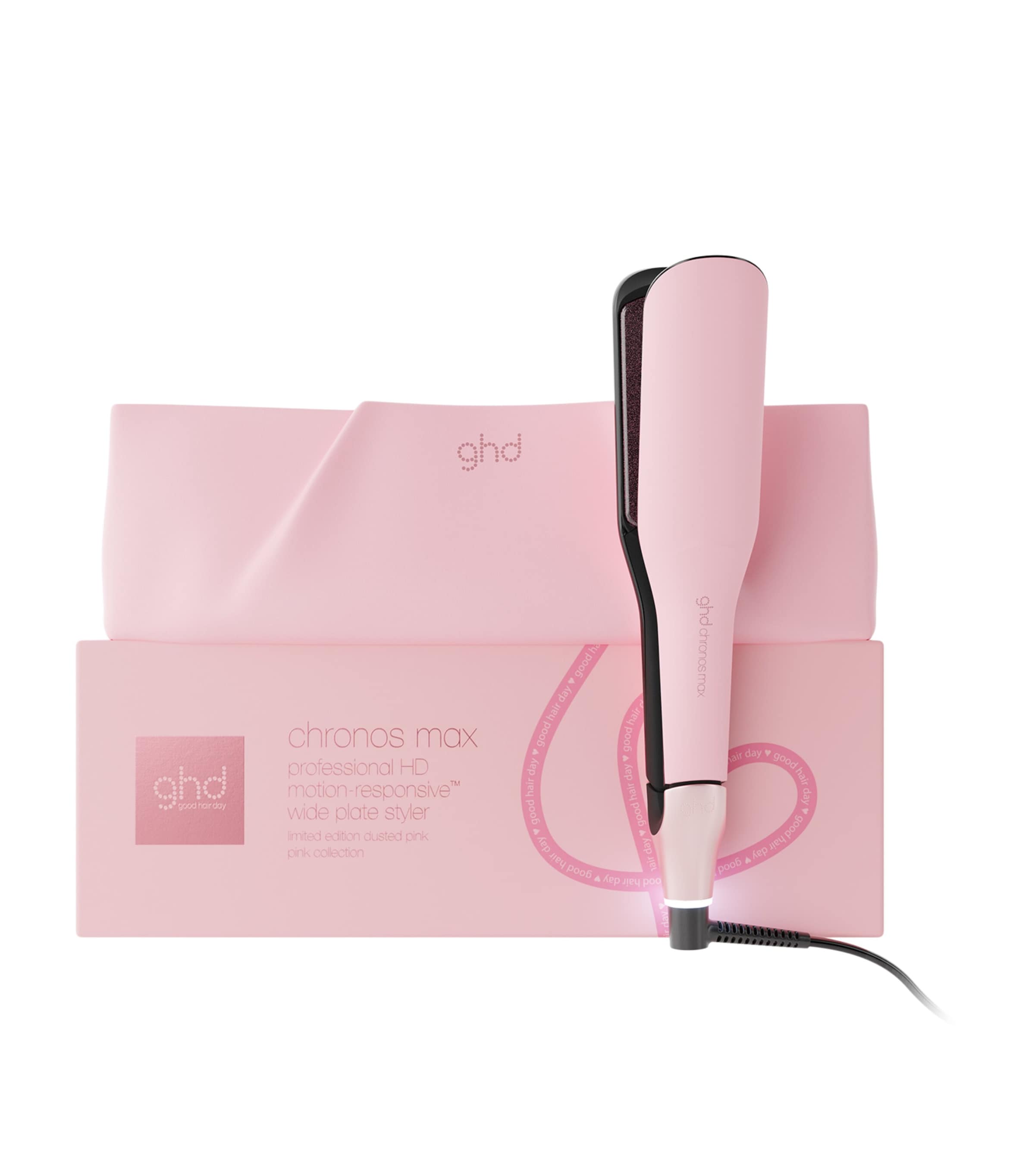 ghd Pink Collection Chronos Max Wide Plate Hair Straightener Pink Image 1