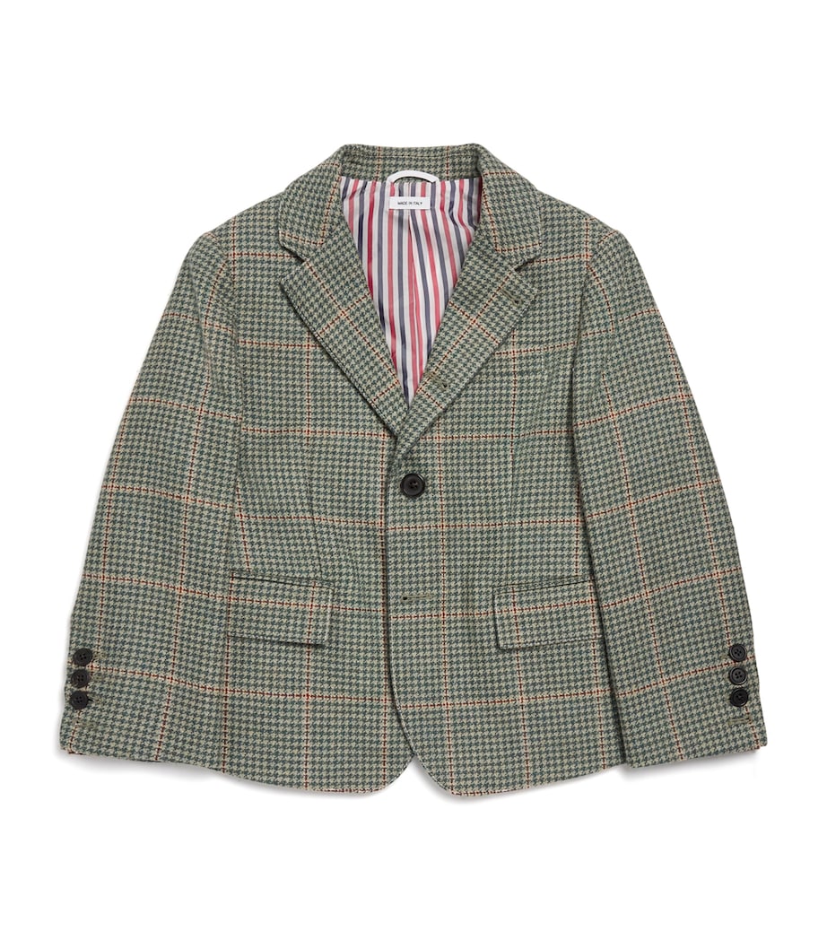 Tweed Herringbone Blazer (2-12 Years) GREEN Image 1