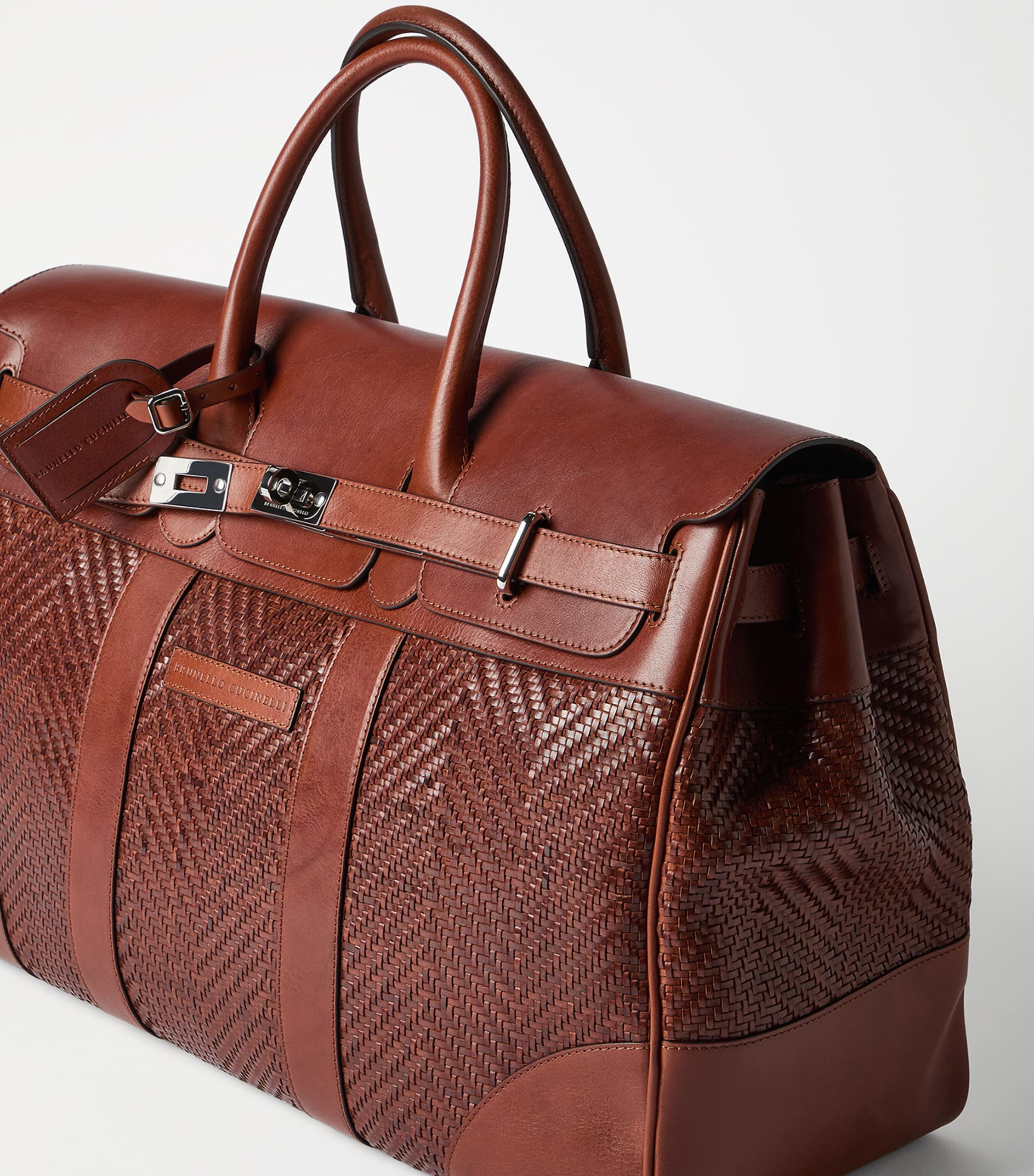 Leather Woven Holdall C9186 Image 5