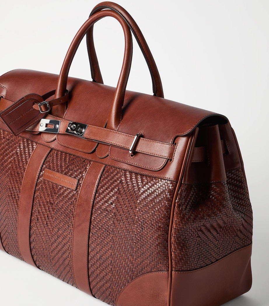 Leather Woven Holdall C9186 Image 5
