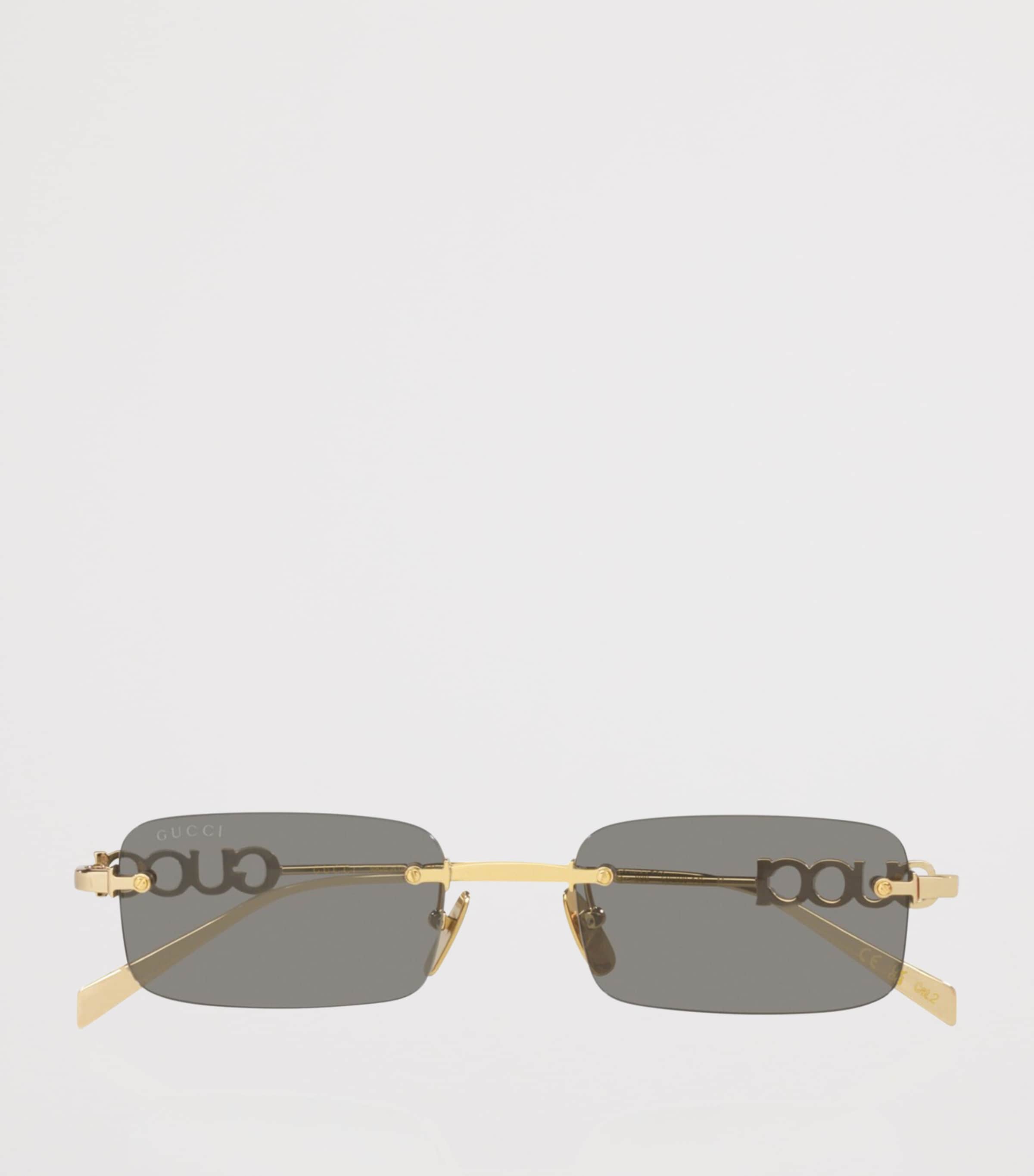 Gucci Metal Rectangular Sunglasses Image 5