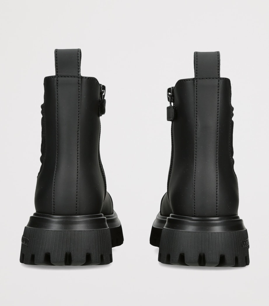 Dolce&Gabbana Kids Leather Chelsea Boots Black Image 4