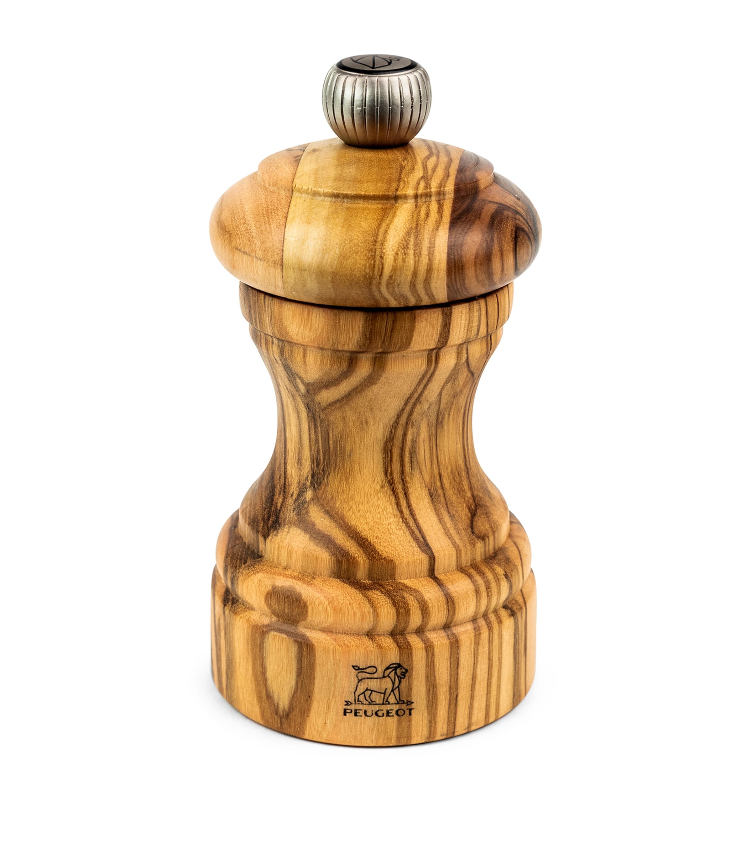 Peugeot Olive Wood Bistro Pepper and Salt Mill Set (10cm) Olive Wood Image 3