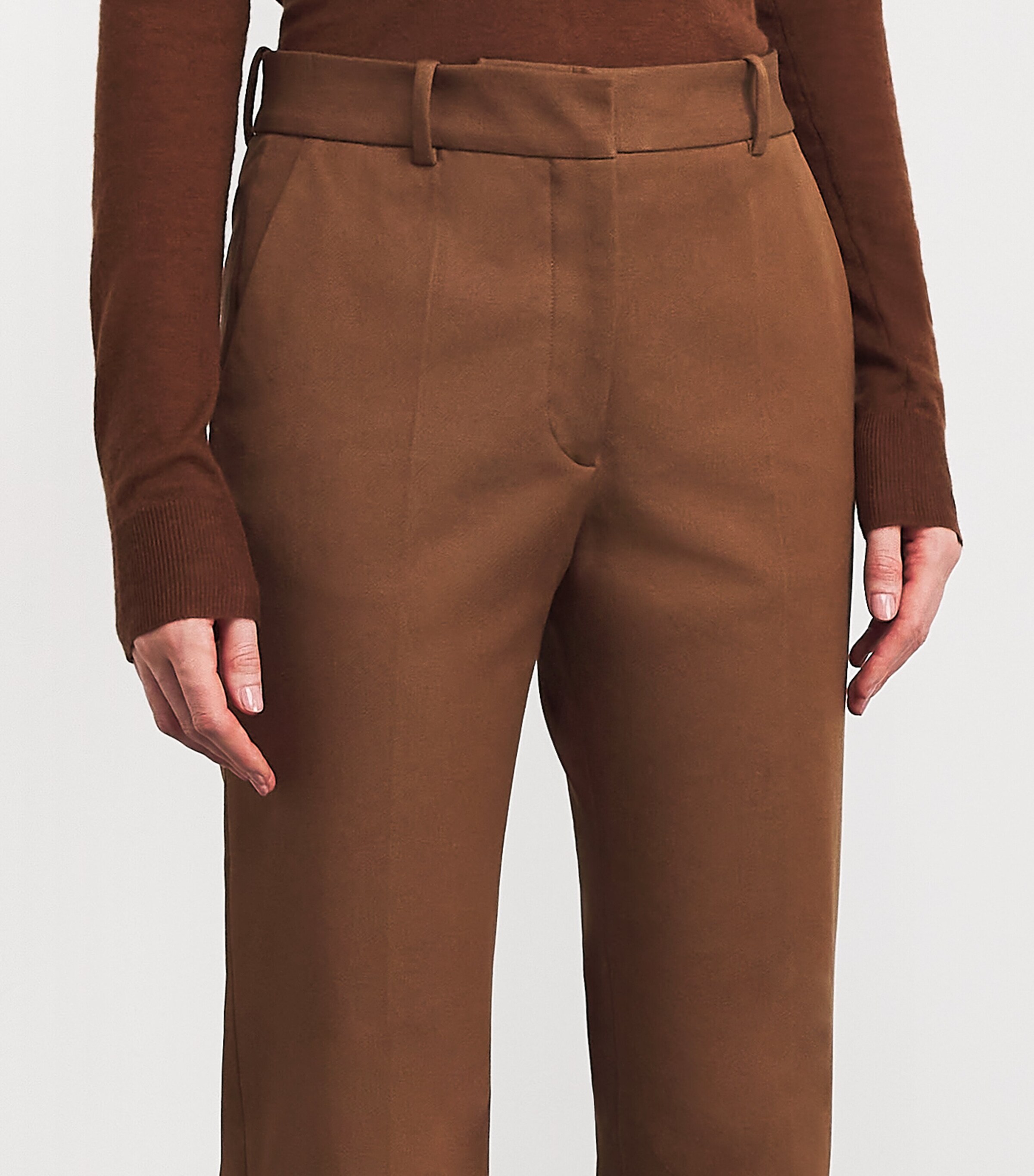 Joseph Womens Gabardine Tafira trousers Cinnamon Image 6
