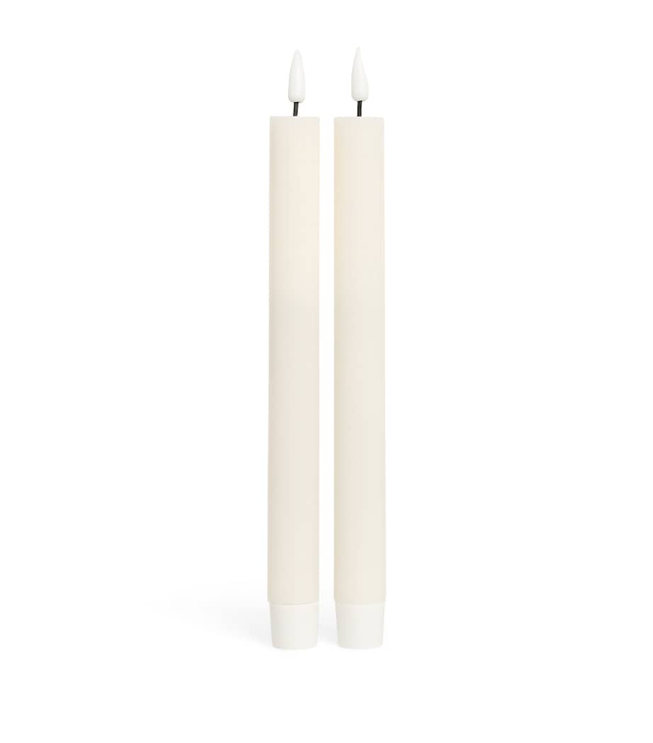 Wax LED Dinner Candles (Set of 2) CREAM Image 1